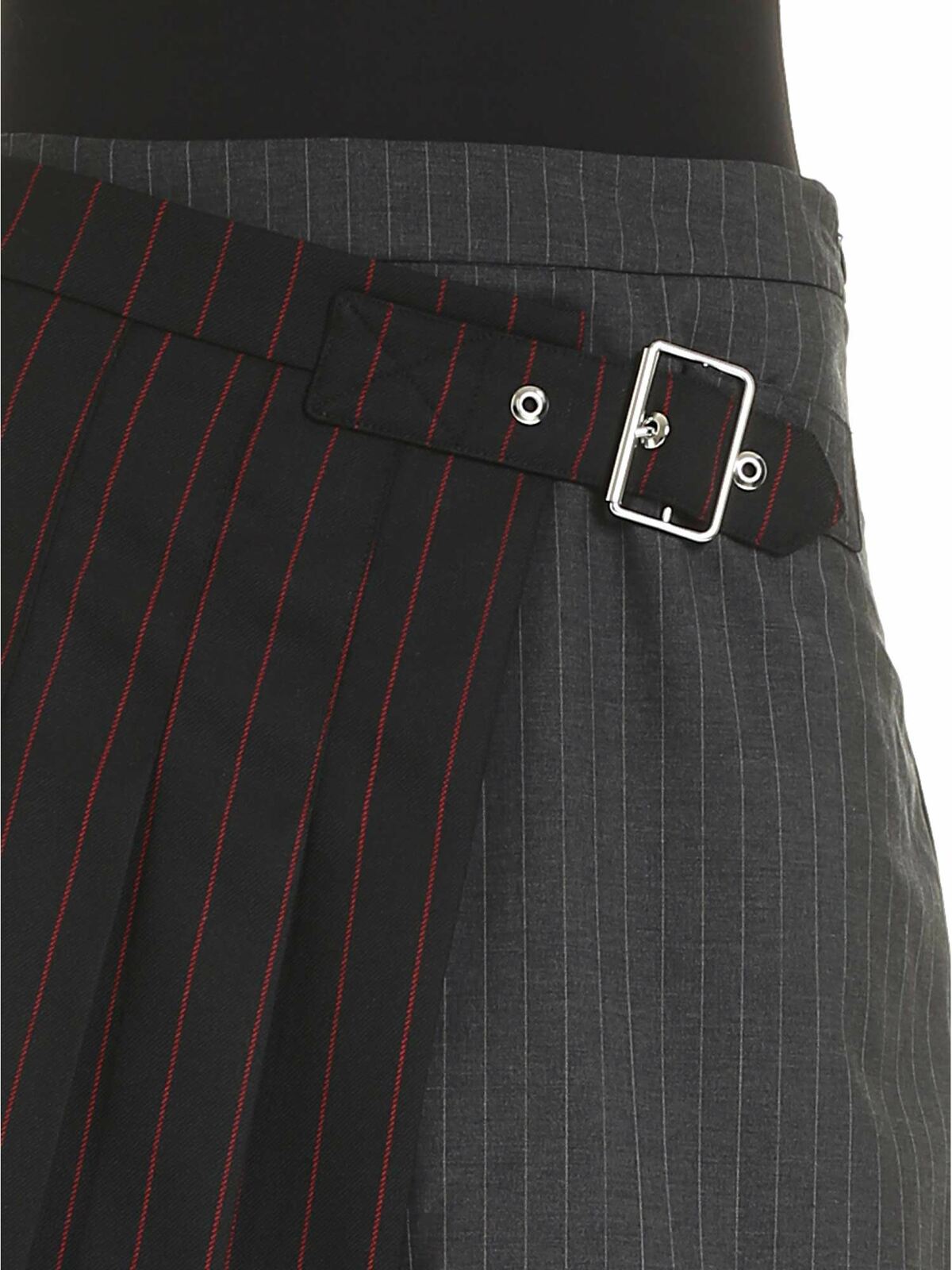 Pinstriped miniskirt in black and gray 559425RNQ321060 (McQ / スカート ) | McQ (マックキュー)(3)