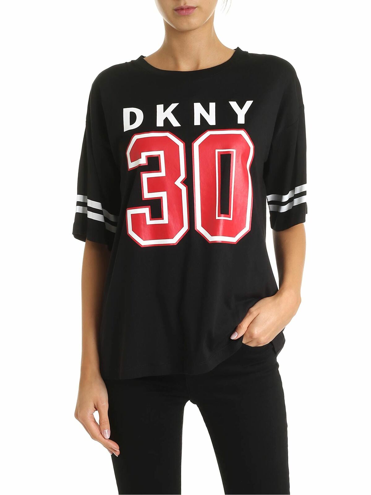 DKNY 30 t-shirt in black P9GHPC56BLK (DKNY / Tシャツ・カットソー ) | DKNY (ディーケーエヌワイ)