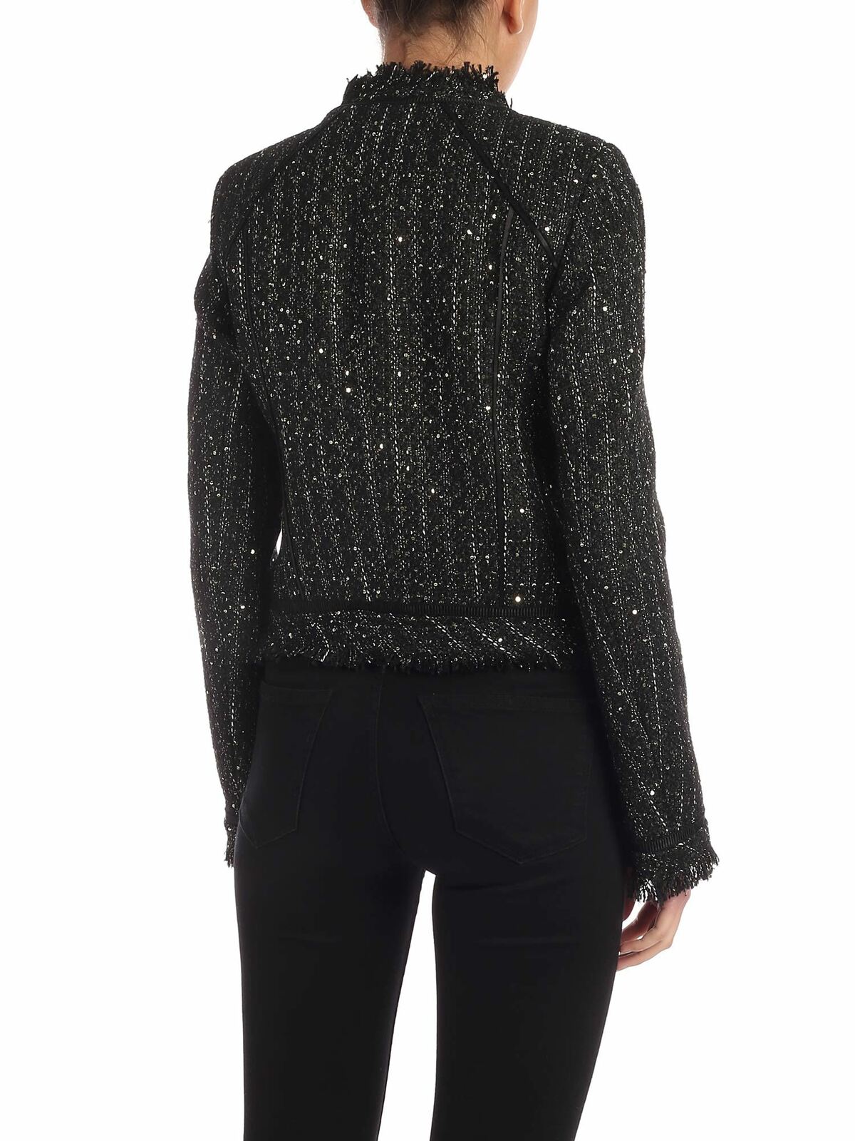 Sparkle Bouclé jacket in black 96KW1411368 (KARL LAGERFELD / カジュアルジャケット・ベスト ) | KARL LAGERFELD (カール・ラガーフェルド)(2)
