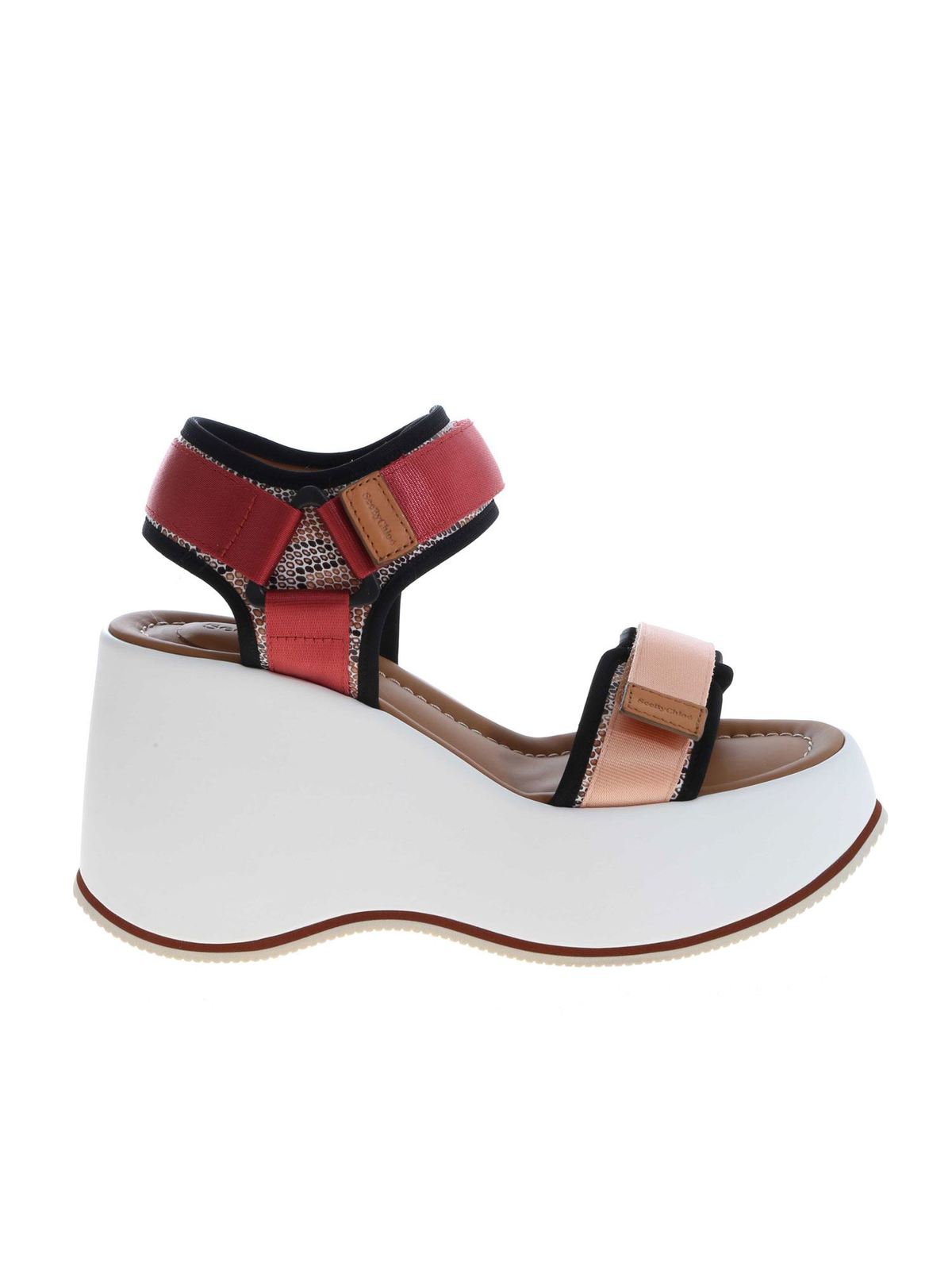 Astana sandals in red and pink SB34004A504 (See By Chloé / サンダル ) | See By Chloé (シーバイクロエ)