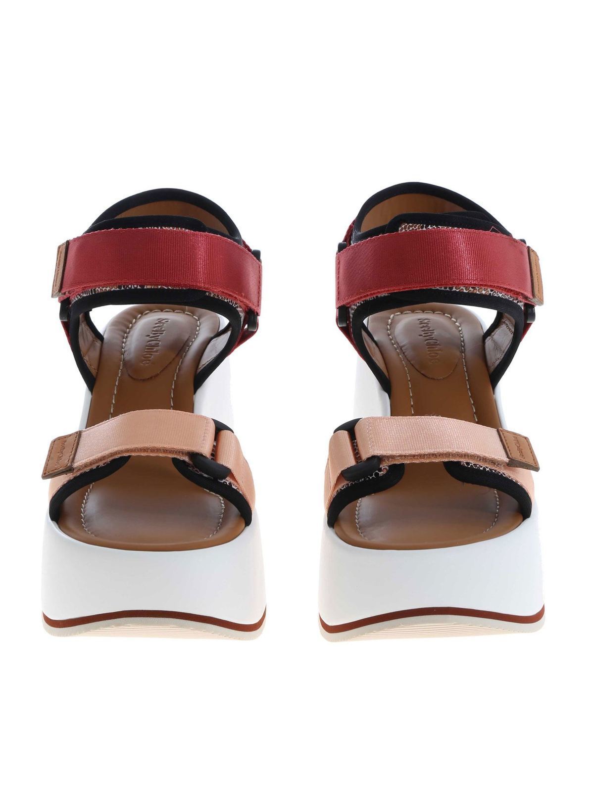 Astana sandals in red and pink SB34004A504 (See By Chloé / サンダル ) | See By Chloé (シーバイクロエ)(2)