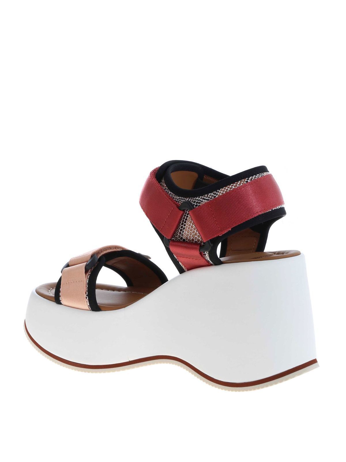Astana sandals in red and pink SB34004A504 (See By Chloé / サンダル ) | See By Chloé (シーバイクロエ)(3)