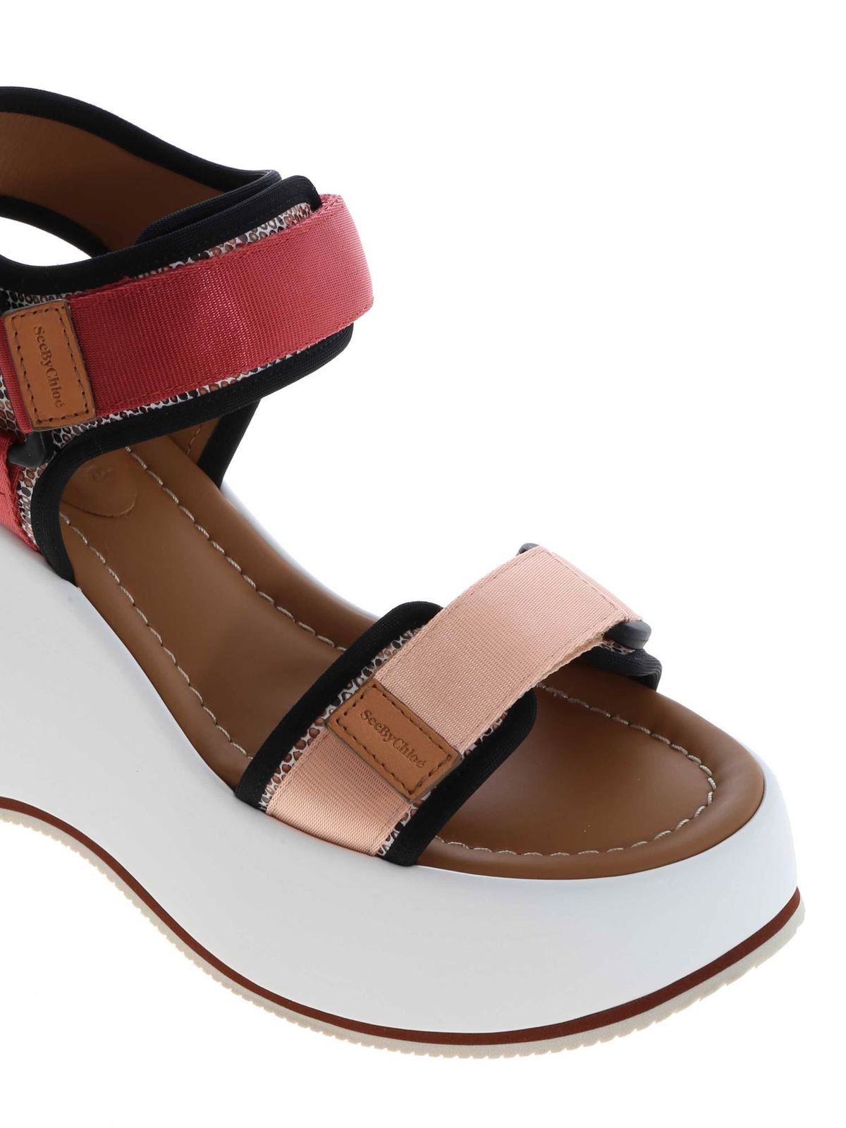 Astana sandals in red and pink SB34004A504 (See By Chloé / サンダル ) | See By Chloé (シーバイクロエ)(4)
