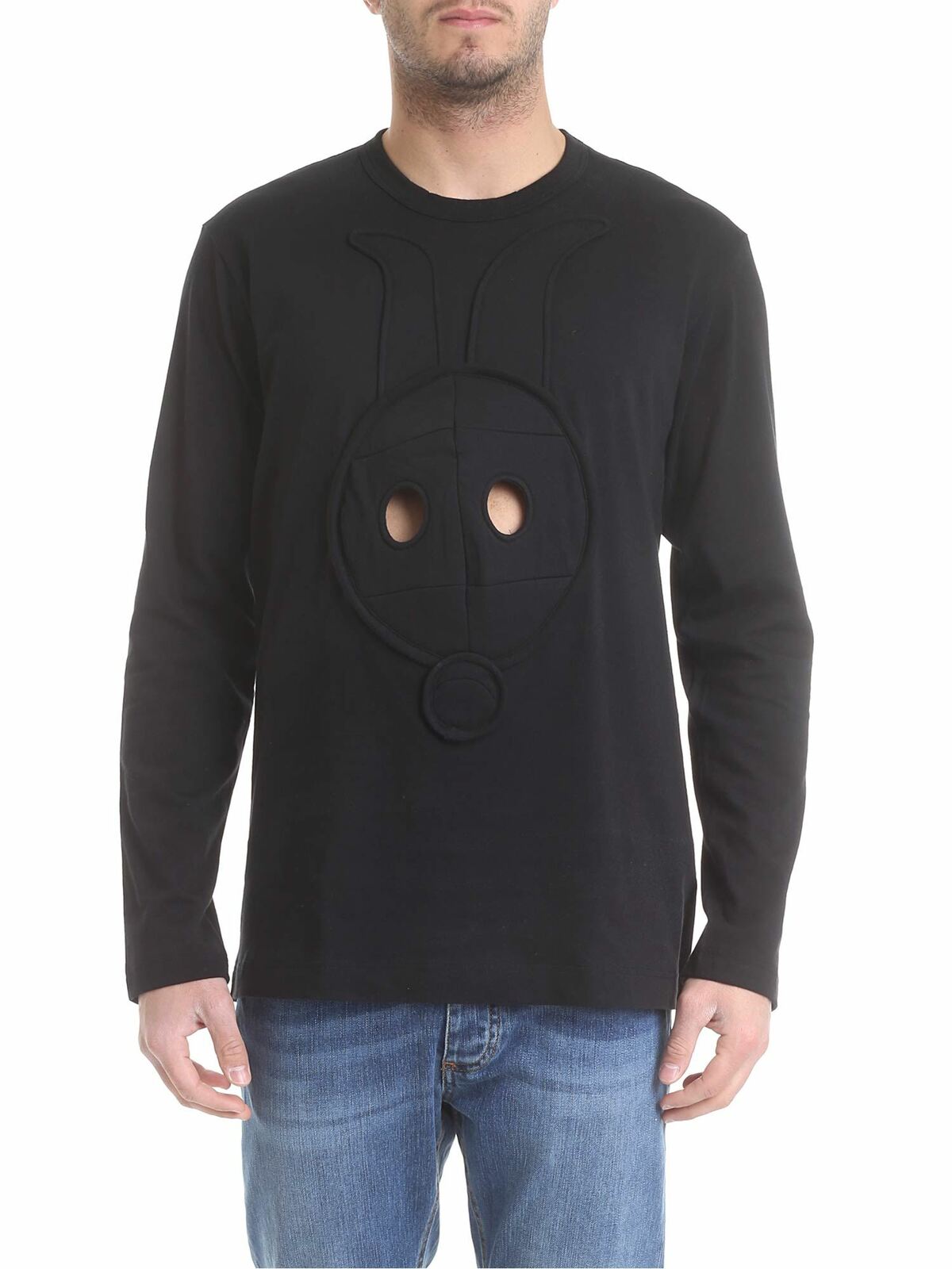 Rabbit Is crewneck sweatshirt in black S271091 (Comme Des Garçons SHIRT / スウェット・フーディー ) | Comme Des Garçons SHIRT (コムデギャルソン シャツ)