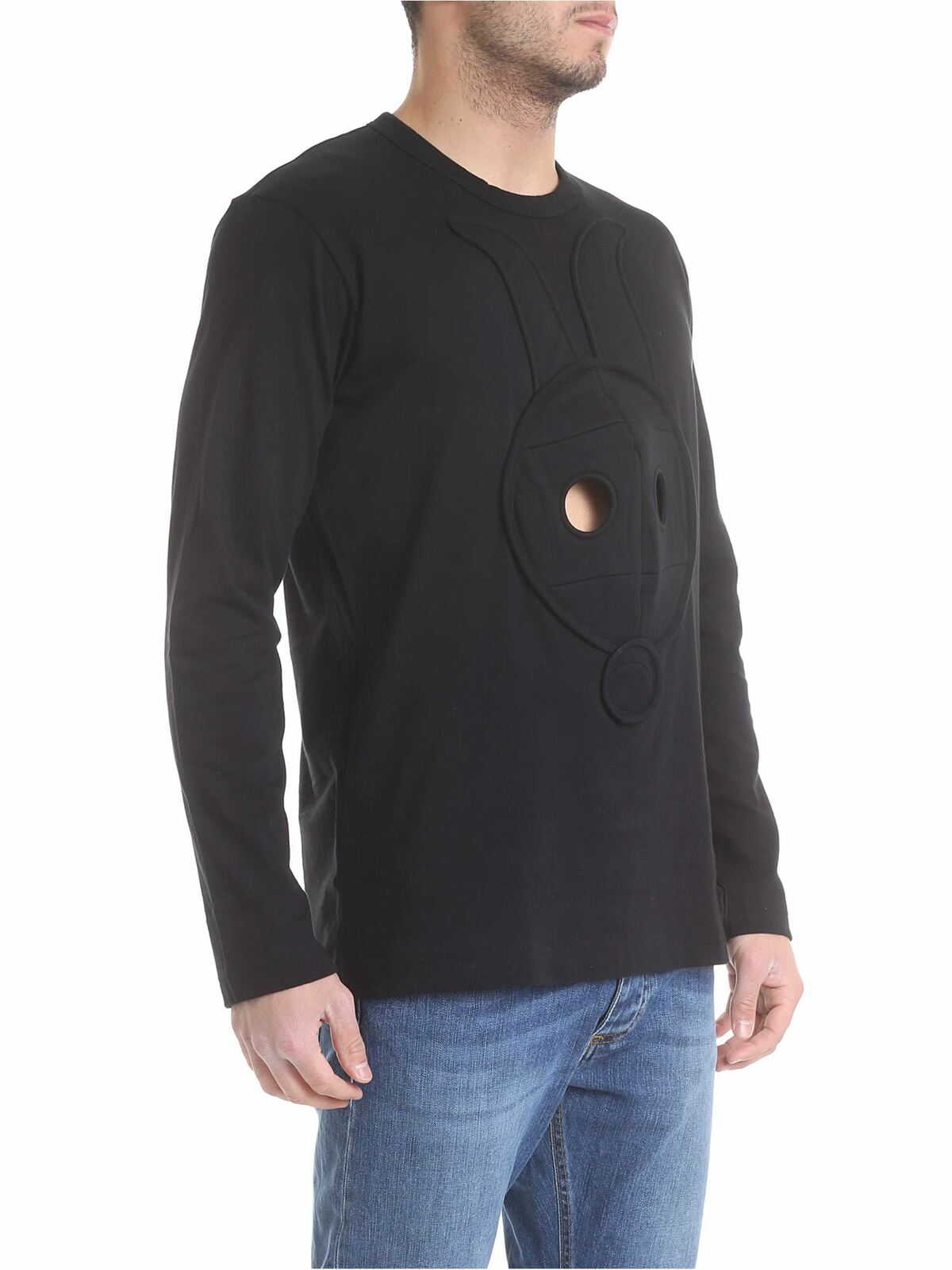 Rabbit Is crewneck sweatshirt in black S271091 (Comme Des Garçons SHIRT / スウェット・フーディー ) | Comme Des Garçons SHIRT (コムデギャルソン シャツ)(1)