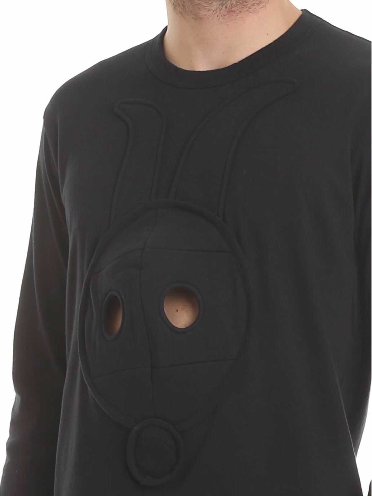 Rabbit Is crewneck sweatshirt in black S271091 (Comme Des Garçons SHIRT / スウェット・フーディー ) | Comme Des Garçons SHIRT (コムデギャルソン シャツ)(3)