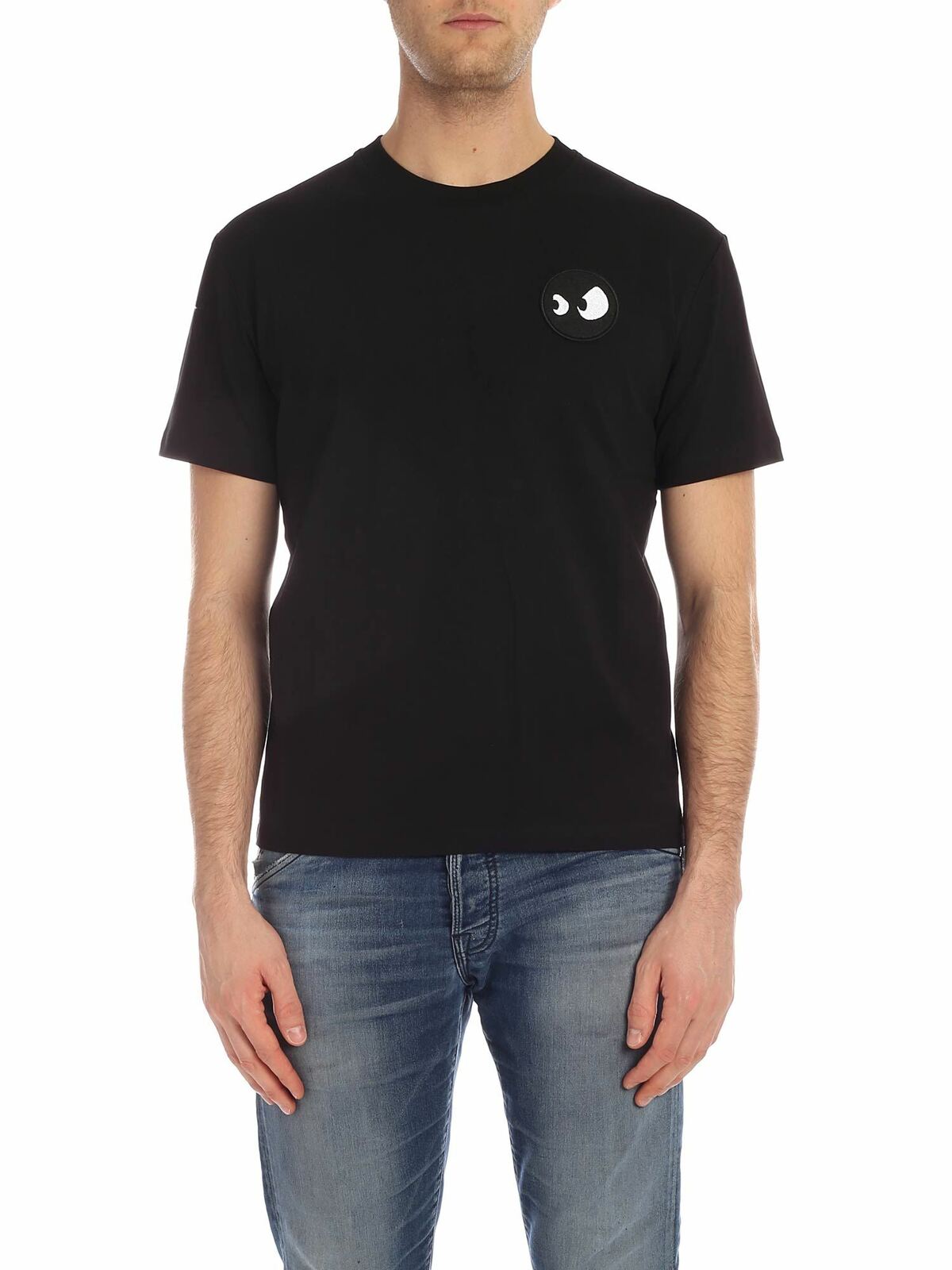 Monster Eyes T-shirt in black 291571RNH361011 (McQ / Tシャツ・カットソー ) | McQ (マックキュー)