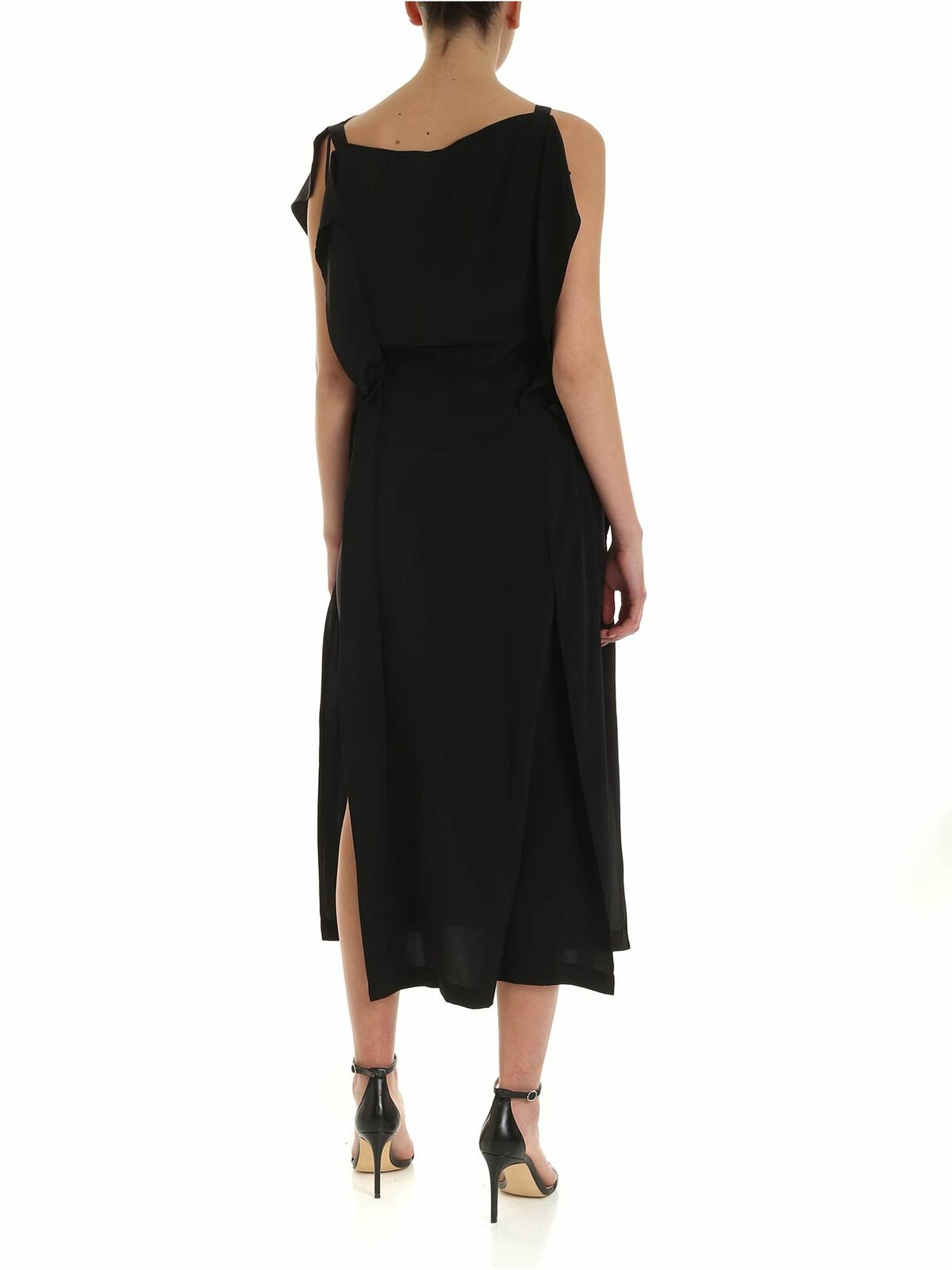 Haruko midi dress in black 596718ROB131000 (McQ / ワンピース・ドレス・オールインワン ) | McQ (マックキュー)(2)