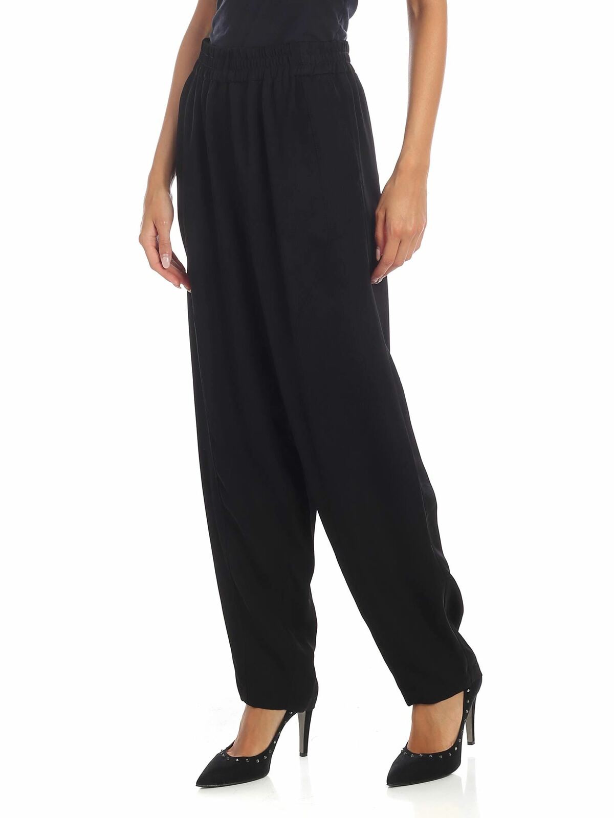 Wide leg trousers in black CHS19APA05033001 (See By Chloé / パンツ ) | See By Chloé (シーバイクロエ)(1)
