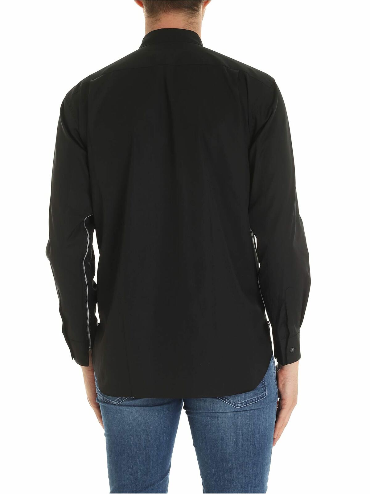 Side zip shirt in black W270481 (Comme Des Garçons SHIRT / シャツ・ブラウス ) | Comme Des Garçons SHIRT (コムデギャルソン シャツ)(2)