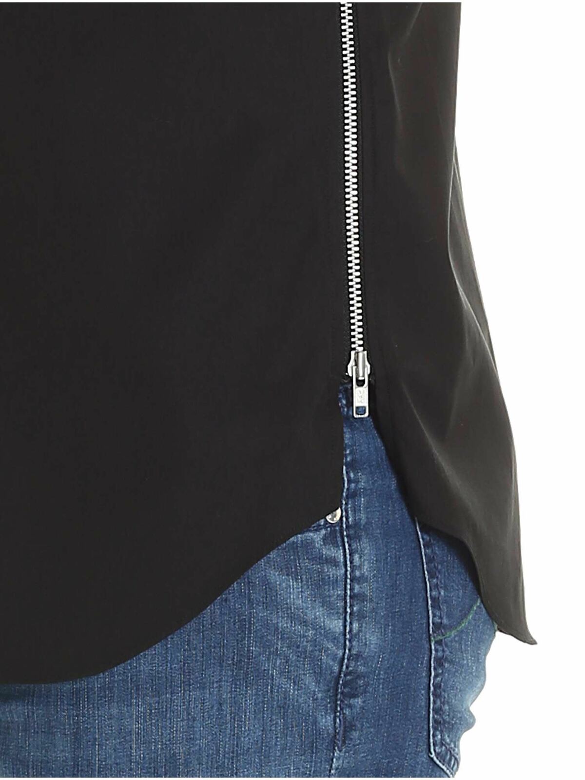 Side zip shirt in black W270481 (Comme Des Garçons SHIRT / シャツ・ブラウス ) | Comme Des Garçons SHIRT (コムデギャルソン シャツ)(3)