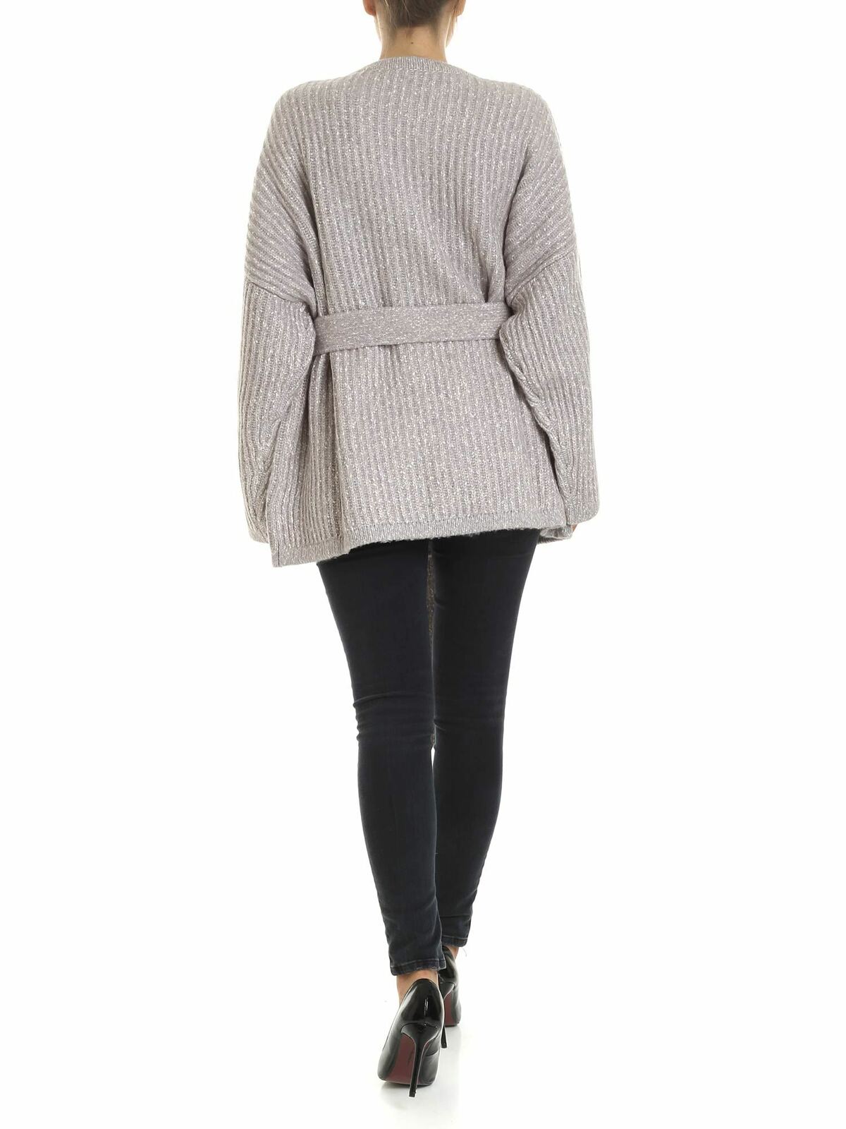 Fisherman ribs cardigan in grey CHS19AMM015300ZA (See By Chloé / ニット・セーター・カーディガン ) | See By Chloé (シーバイクロエ)(2)