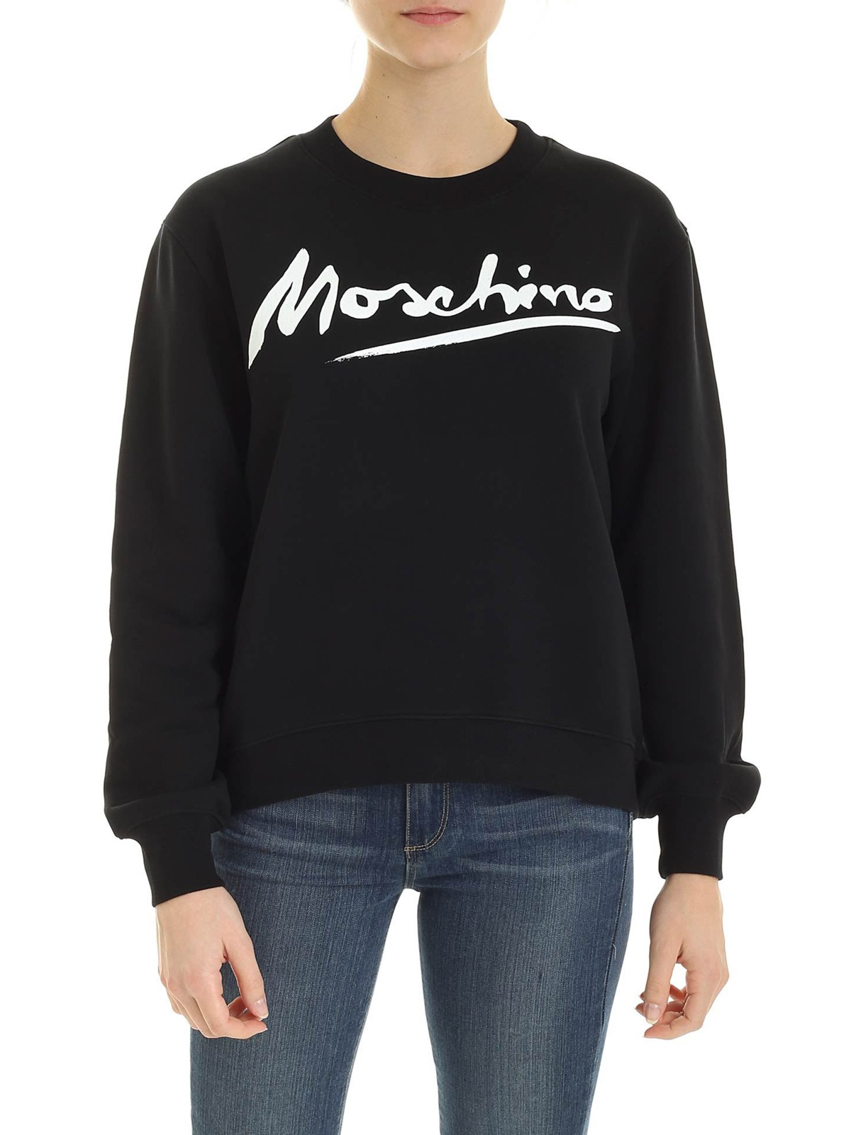 Logo print cotton sweatshirt 171504271555 (MOSCHINO / スウェット・フーディー ) | MOSCHINO (モスキーノ)(1)