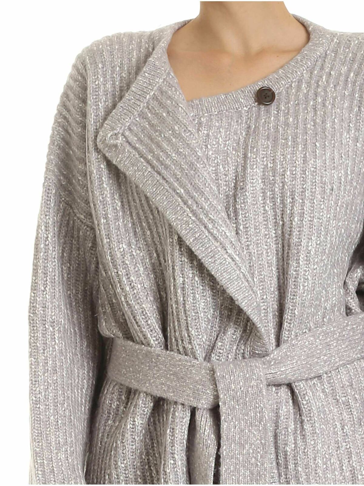 Fisherman ribs cardigan in grey CHS19AMM015300ZA (See By Chloé / ニット・セーター・カーディガン ) | See By Chloé (シーバイクロエ)(3)