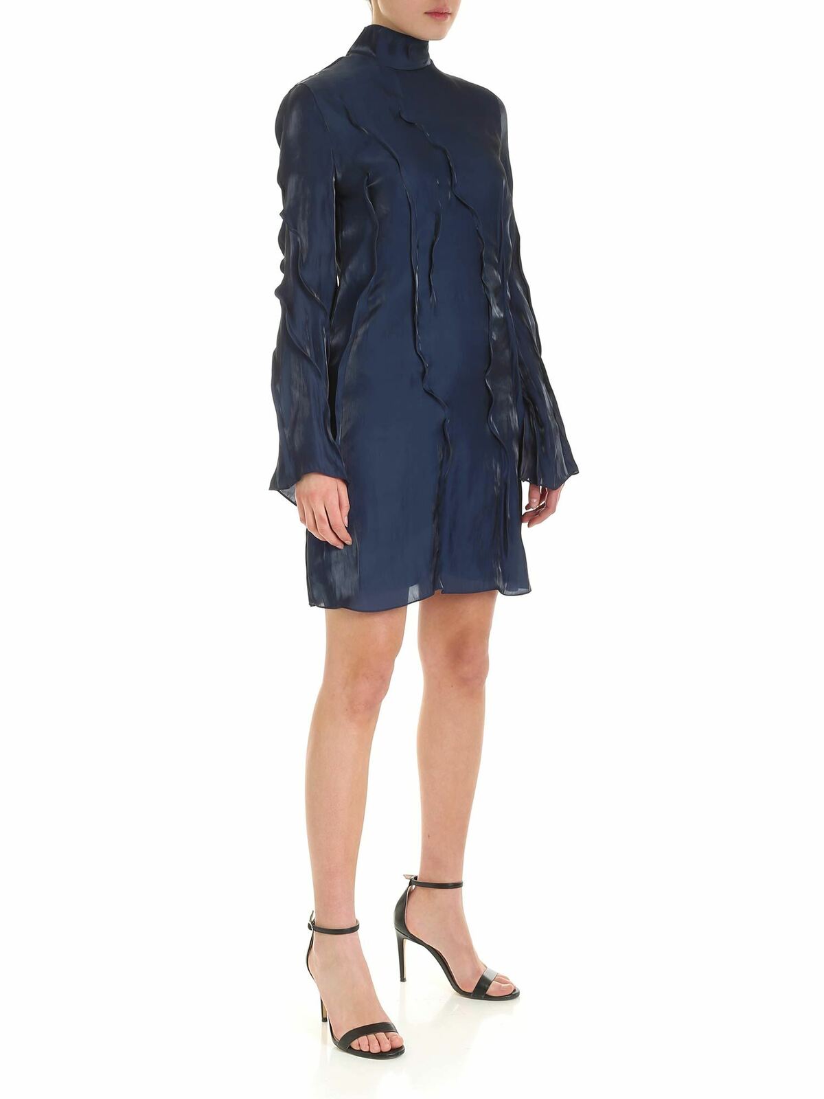 Wave long-sleeves dress in blue 2RO1915AD77 (KENZO / ワンピース・ドレス・オールインワン ) | KENZO (ケンゾー)(1)