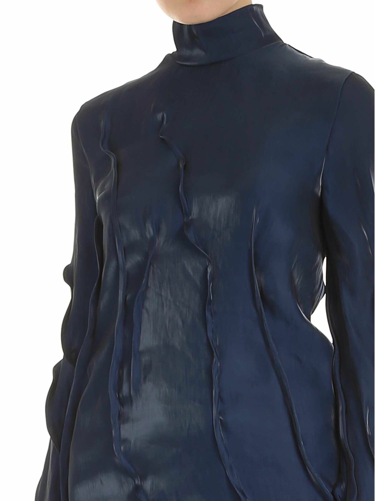 Wave long-sleeves dress in blue 2RO1915AD77 (KENZO / ワンピース・ドレス・オールインワン ) | KENZO (ケンゾー)(3)