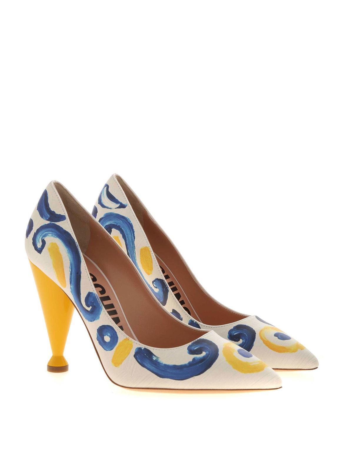 Majolica print pumps in ice color MA1022AC0AM5310A (MOSCHINO / パンプス・ハイヒール ) | MOSCHINO (モスキーノ)(1)