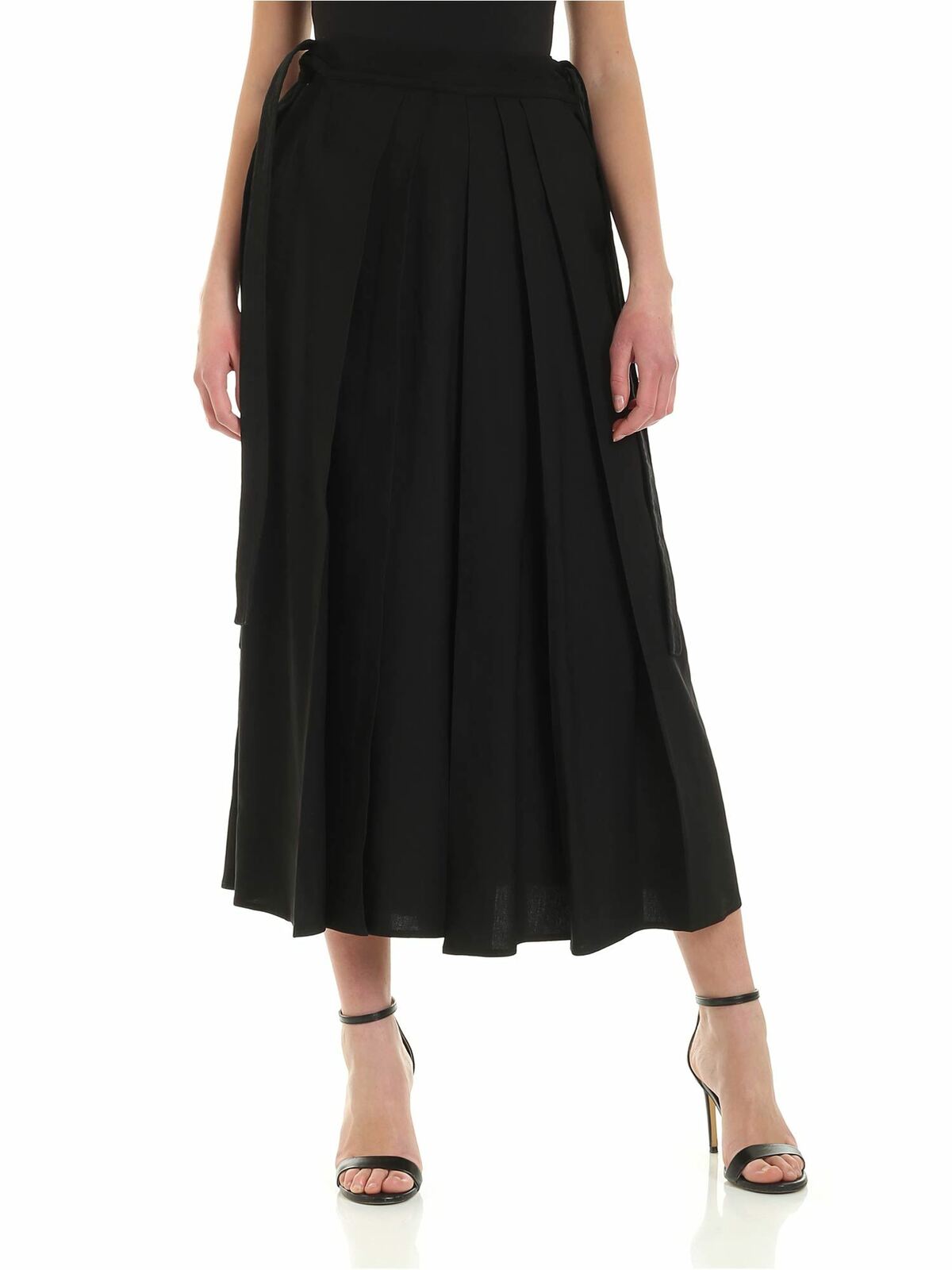 Hakana black pants with pleats 578685ROF081000 (McQ / パンツ ) | McQ (マックキュー)