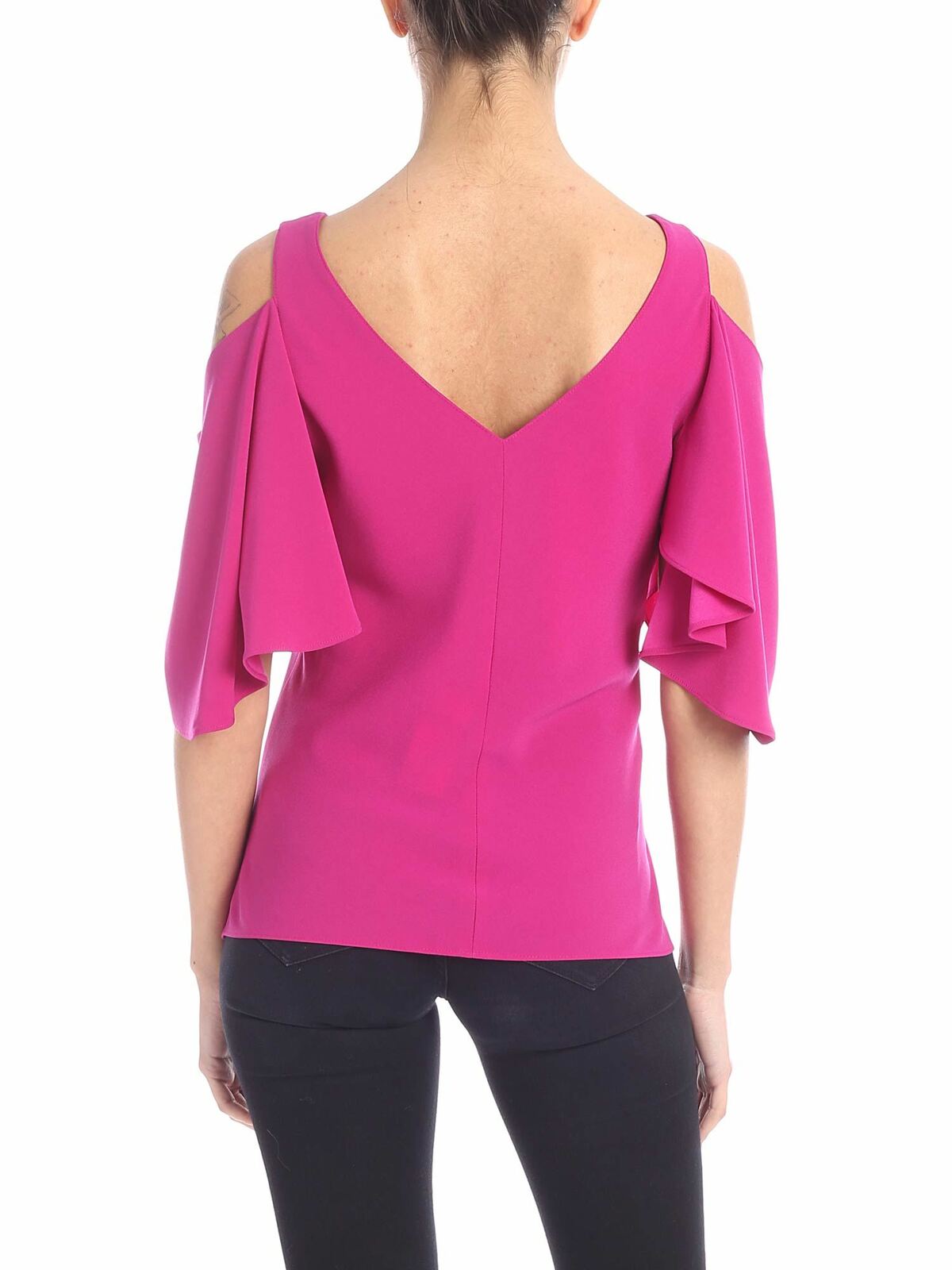 Off-shoulders top in cyclamen pink 554533RMF155214 (McQ / Tシャツ・カットソー ) | McQ (マックキュー)(2)