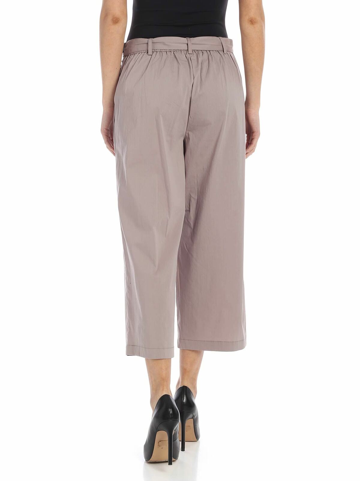 Crop pants in dove gray with bow at the waist P9JK0DRBTPE (DKNY / パンツ ) | DKNY (ディーケーエヌワイ)(2)