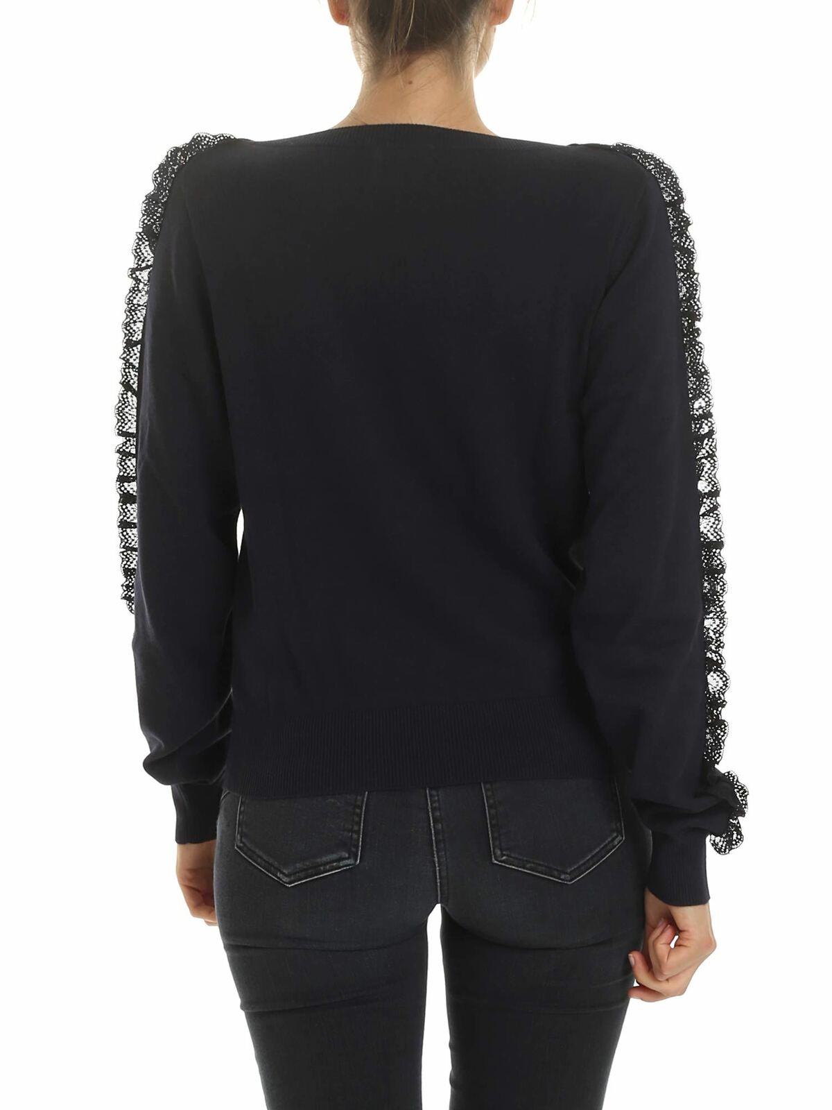Ink Navy pullover with lace details CHS19AMP205204C3 (See By Chloé / ニット・セーター・カーディガン ) | See By Chloé (シーバイクロエ)(2)