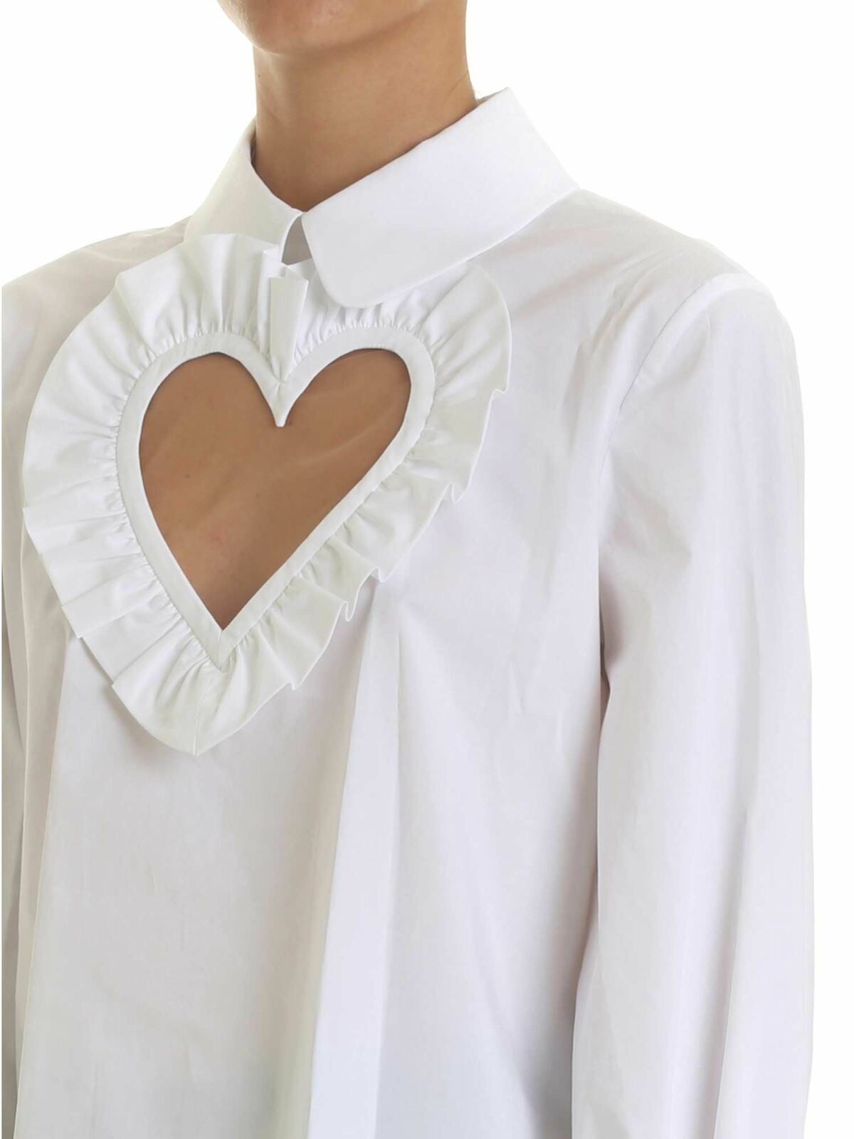 Heart blouse in white 19IV2S0G19106501101 (VIVETTA / シャツ・ブラウス ) | VIVETTA (ヴィヴェッタ)(3)