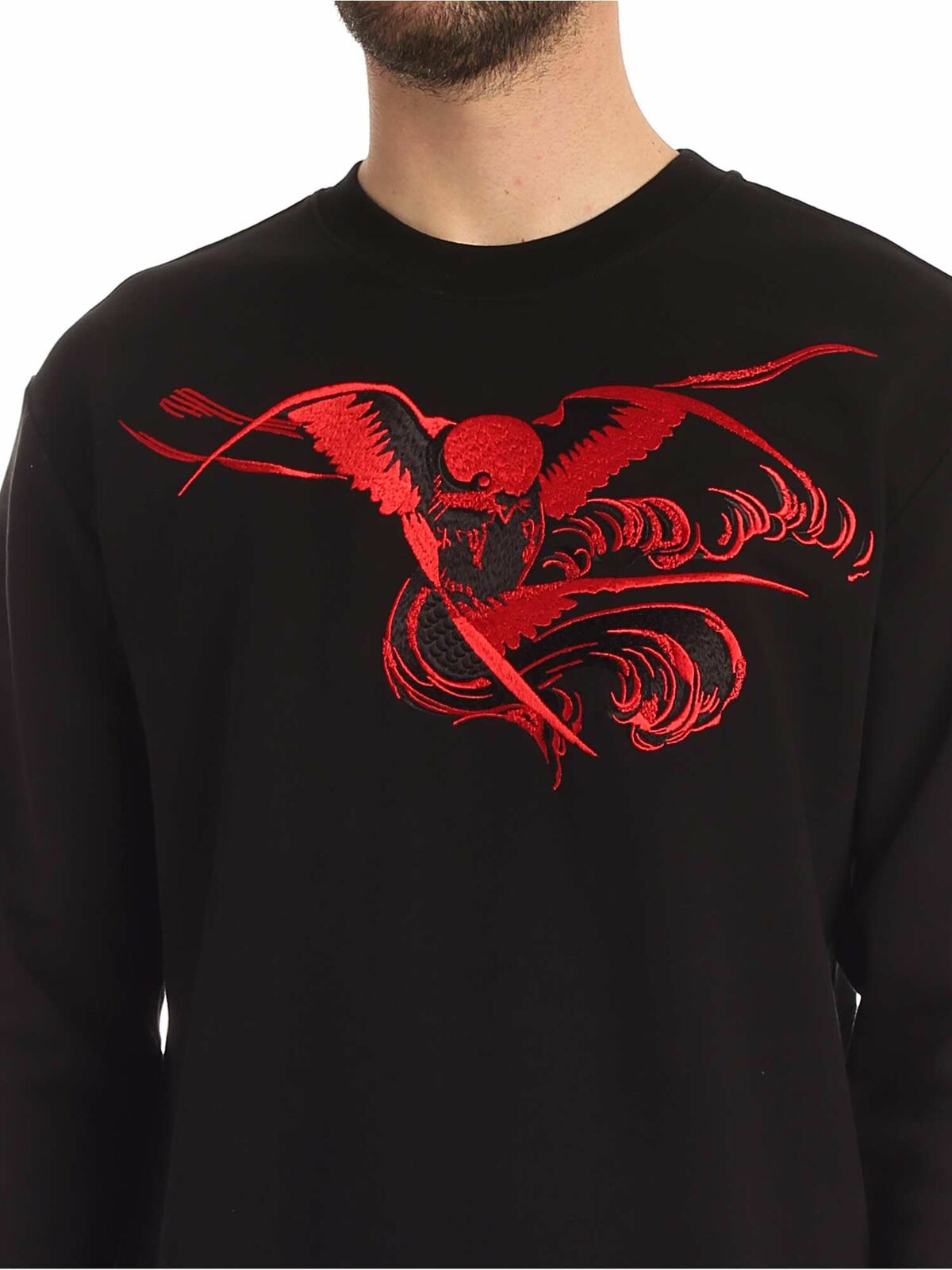 Fire Swallow sweatshirt in black 545415ROT251000 (McQ / スウェット・フーディー ) | McQ (マックキュー)(3)