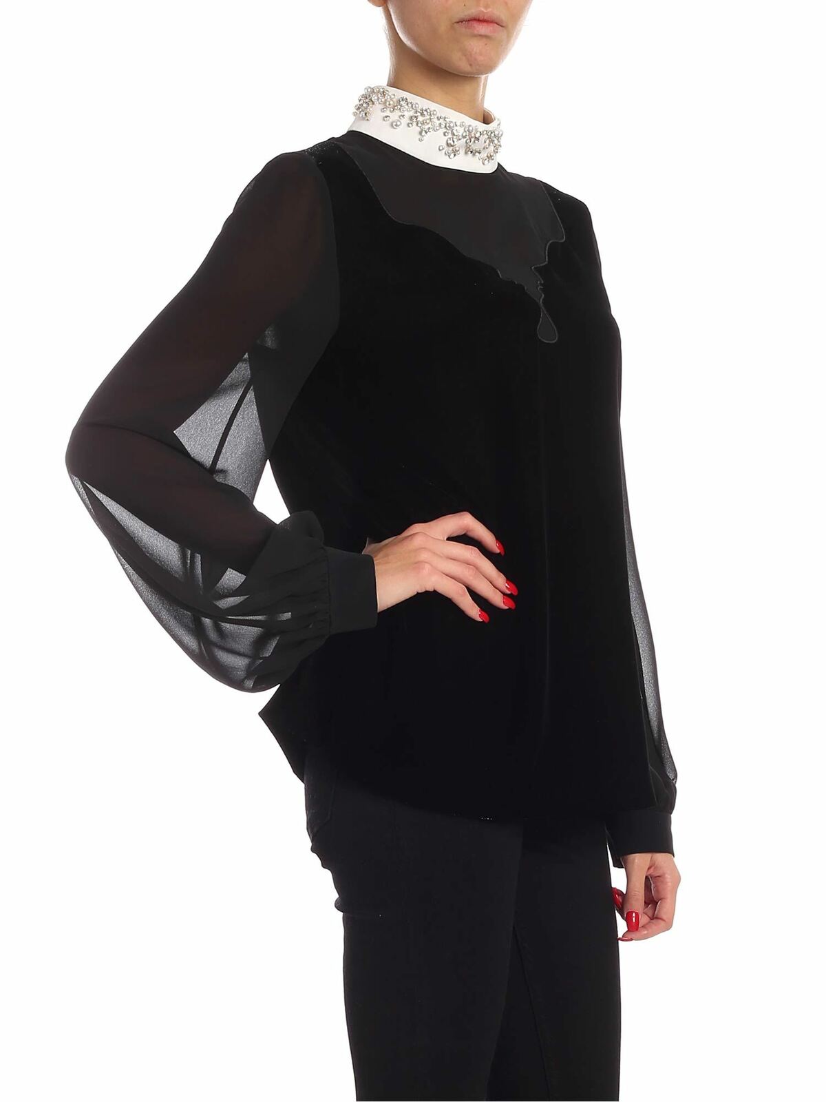 Jewel collar velvet blouse 19IV2S0G16150979000 (VIVETTA / シャツ・ブラウス ) | VIVETTA (ヴィヴェッタ)(1)