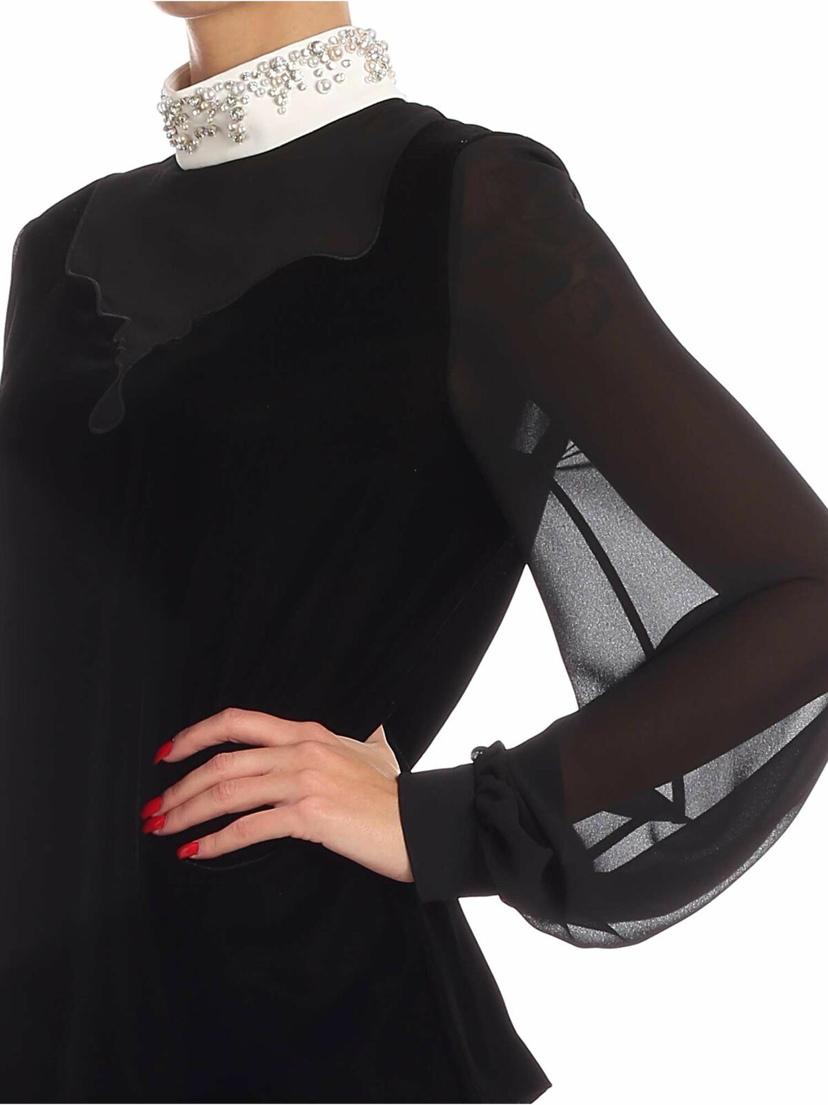 Jewel collar velvet blouse 19IV2S0G16150979000 (VIVETTA / シャツ・ブラウス ) | VIVETTA (ヴィヴェッタ)(3)