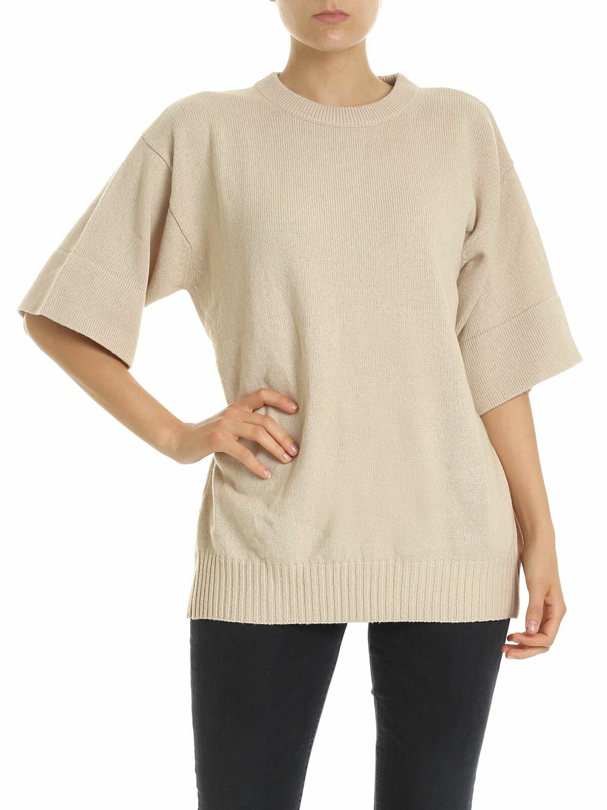 Pullover in beige with cut-out CHS19AMP0351020R (See By Chloé / ニット・セーター・カーディガン ) | See By Chloé (シーバイクロエ)