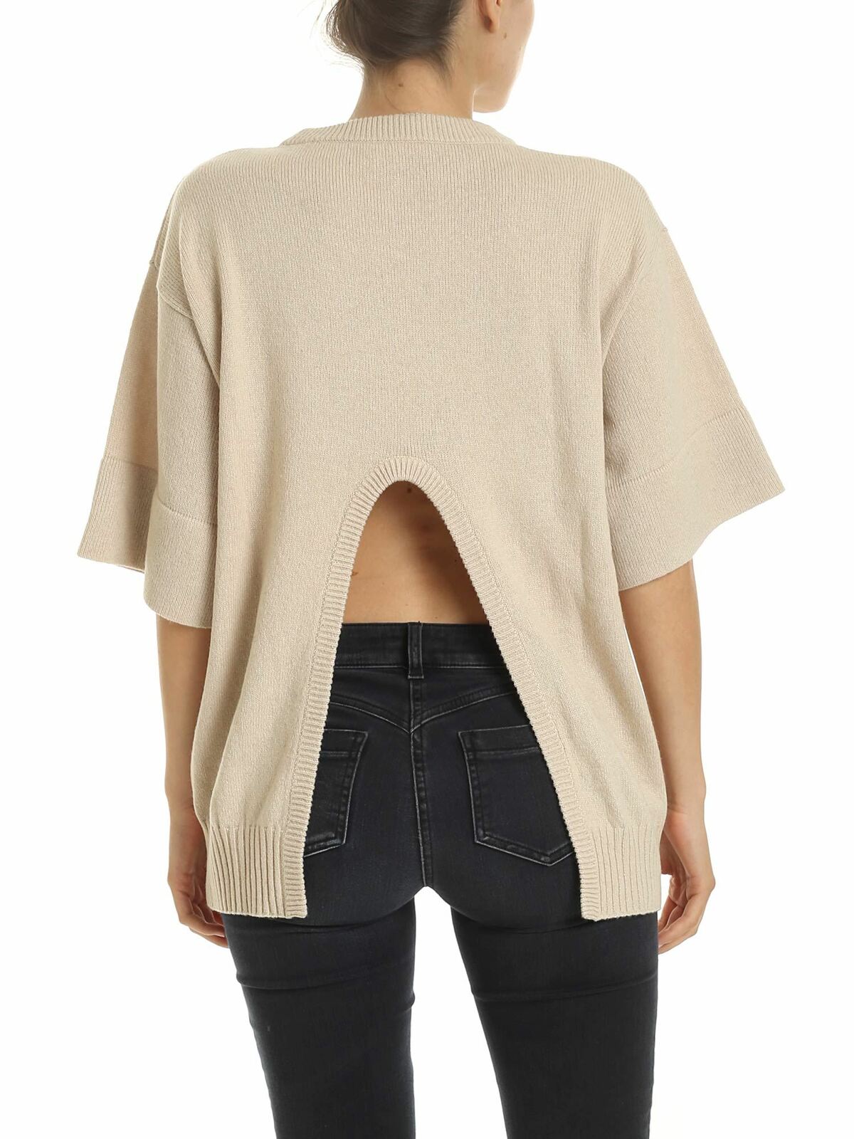 Pullover in beige with cut-out CHS19AMP0351020R (See By Chloé / ニット・セーター・カーディガン ) | See By Chloé (シーバイクロエ)(2)