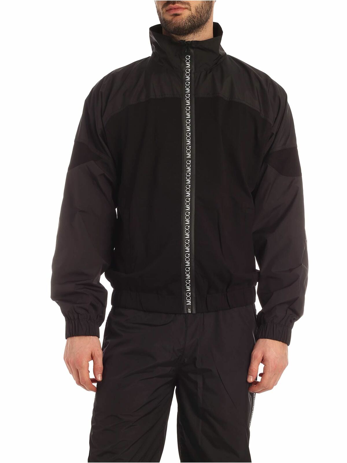 MCQ bands jacket in black 577189ROT291000 (McQ / カジュアルジャケット・ベスト ) | McQ (マックキュー)