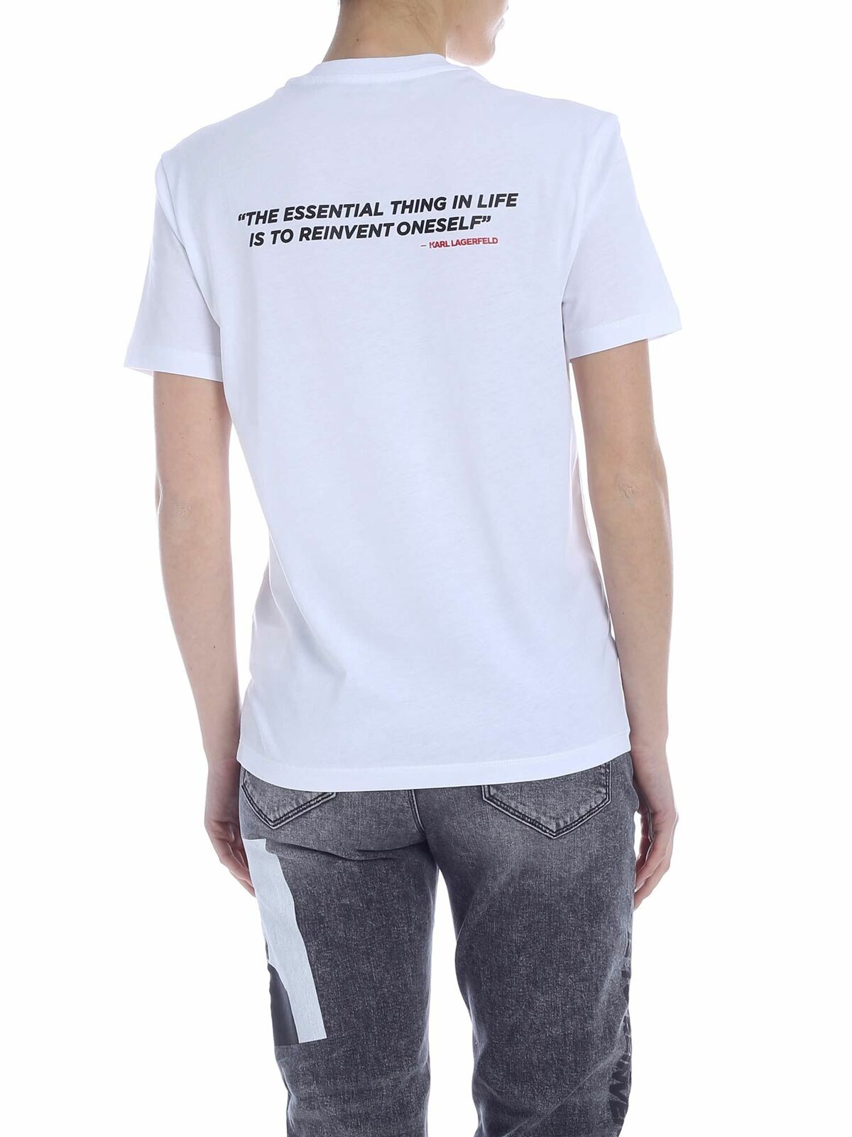 Karl Legend Pocket T-shirt in white 200W1793100 (KARL LAGERFELD / Tシャツ・カットソー ) | KARL LAGERFELD (カール・ラガーフェルド)(2)