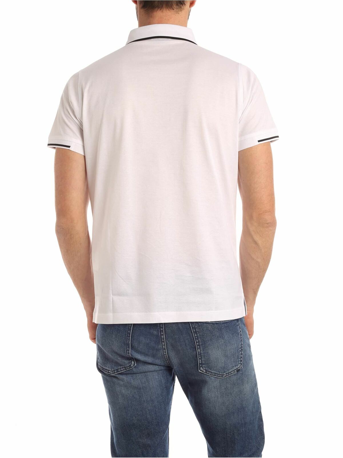 Tone-on-tone logo polo shirt in white 75500150120010 (KARL LAGERFELD / ポロシャツ ) | KARL LAGERFELD (カール・ラガーフェルド)(2)