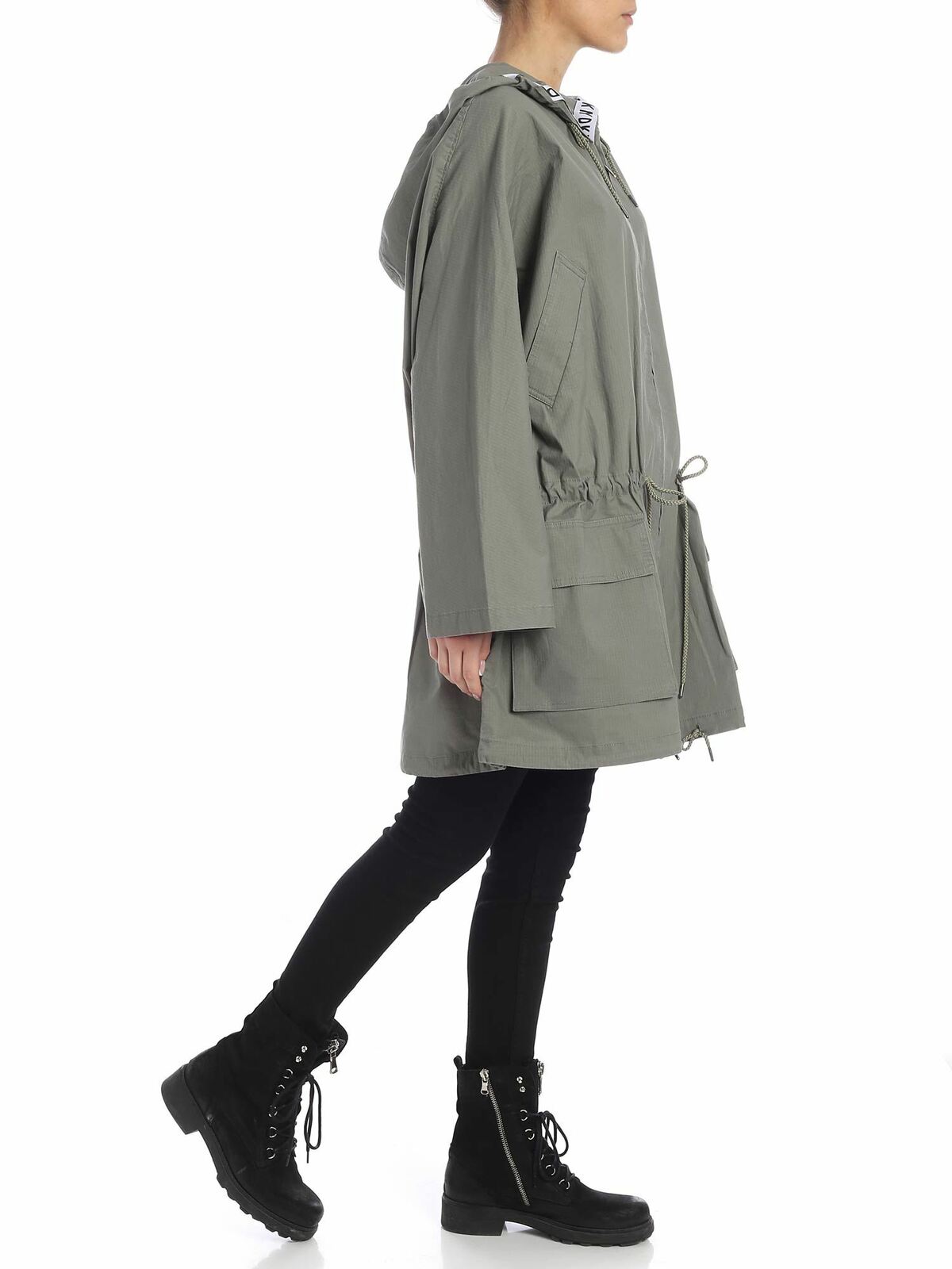 Oversize overcoat in sage green P9JJ0DQLSAG (DKNY / コート ) | DKNY (ディーケーエヌワイ)(1)
