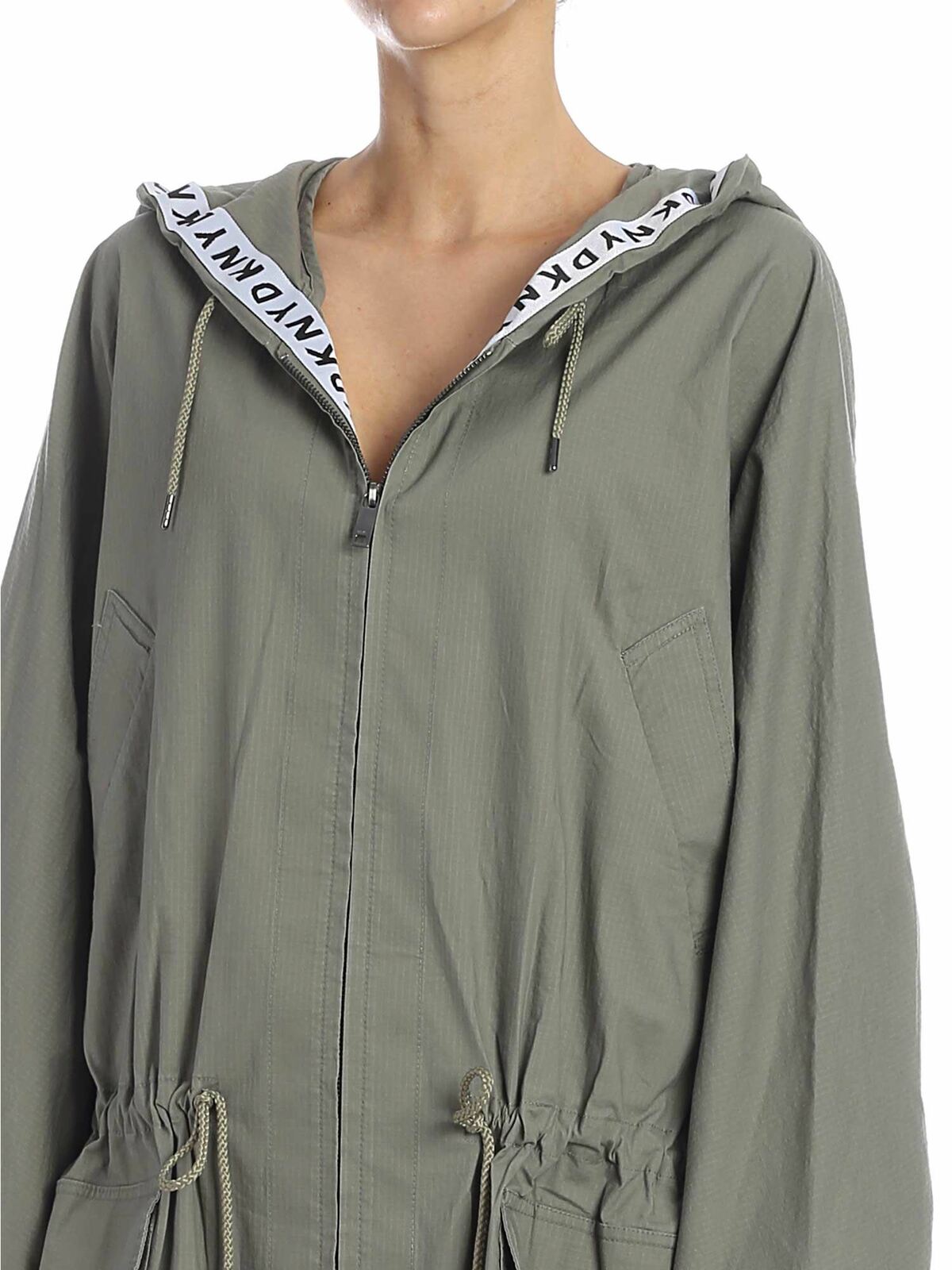 Oversize overcoat in sage green P9JJ0DQLSAG (DKNY / コート ) | DKNY (ディーケーエヌワイ)(3)