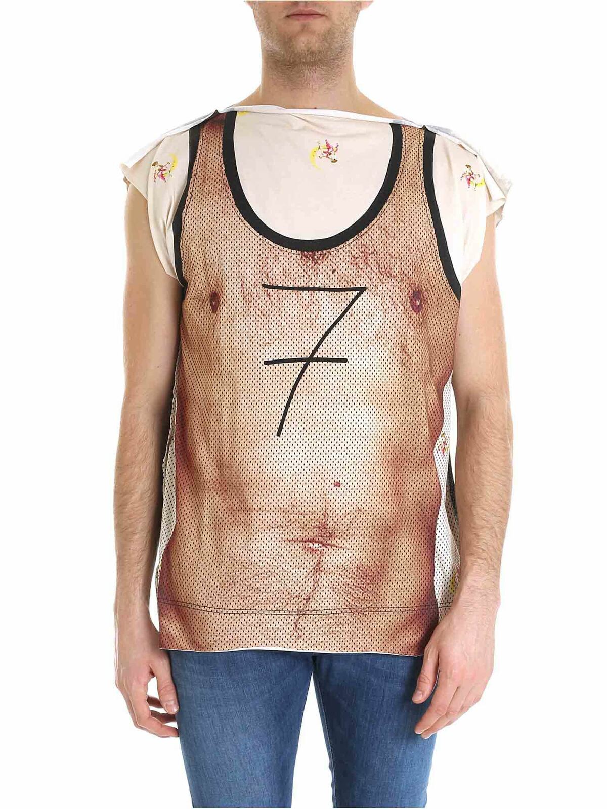 Square Backstage t-shirt in black and beige 78028004103J375NNNN (Vivienne Westwood / Tシャツ・カットソー ) | Vivienne Westwood (ヴィヴィアン・ウェストウッド)