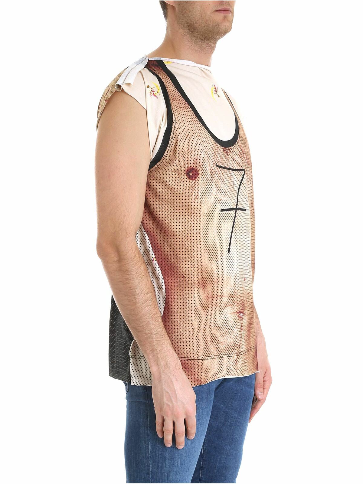 Square Backstage t-shirt in black and beige 78028004103J375NNNN (Vivienne Westwood / Tシャツ・カットソー ) | Vivienne Westwood (ヴィヴィアン・ウェストウッド)(1)