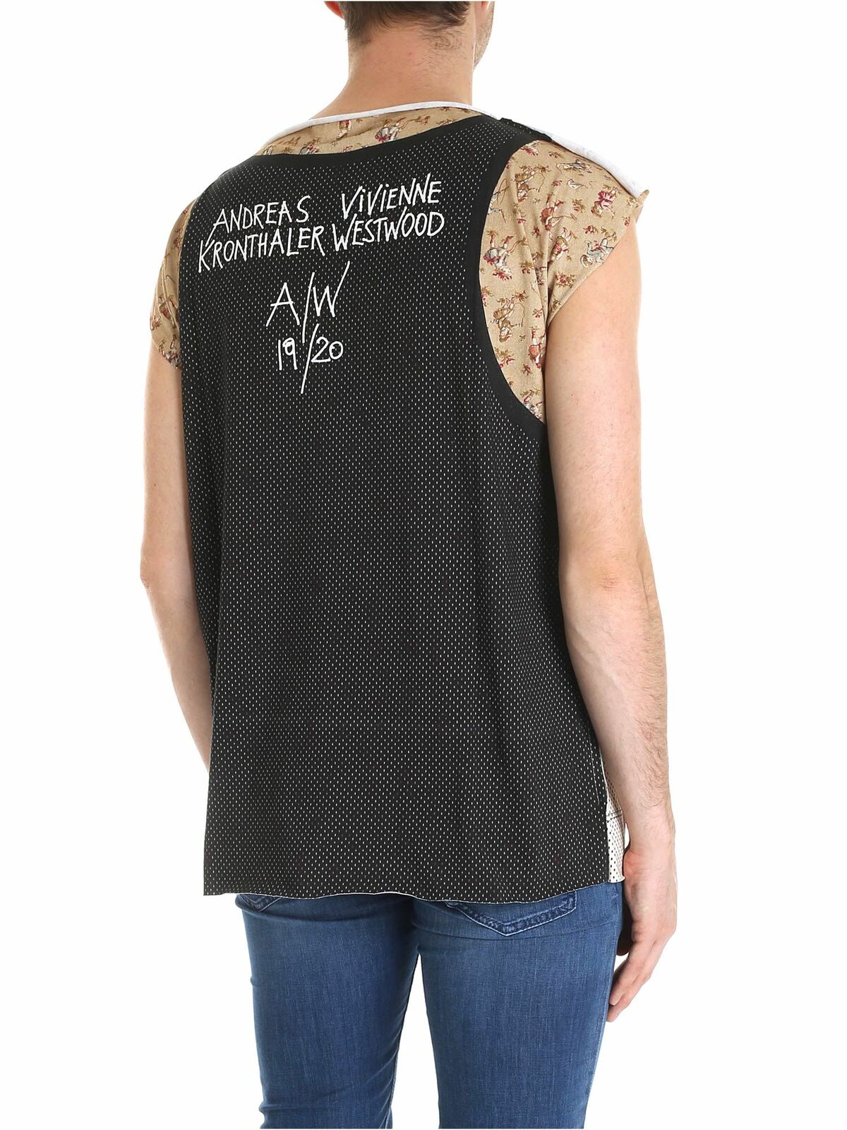 Square Backstage t-shirt in black and beige 78028004103J375NNNN (Vivienne Westwood / Tシャツ・カットソー ) | Vivienne Westwood (ヴィヴィアン・ウェストウッド)(2)