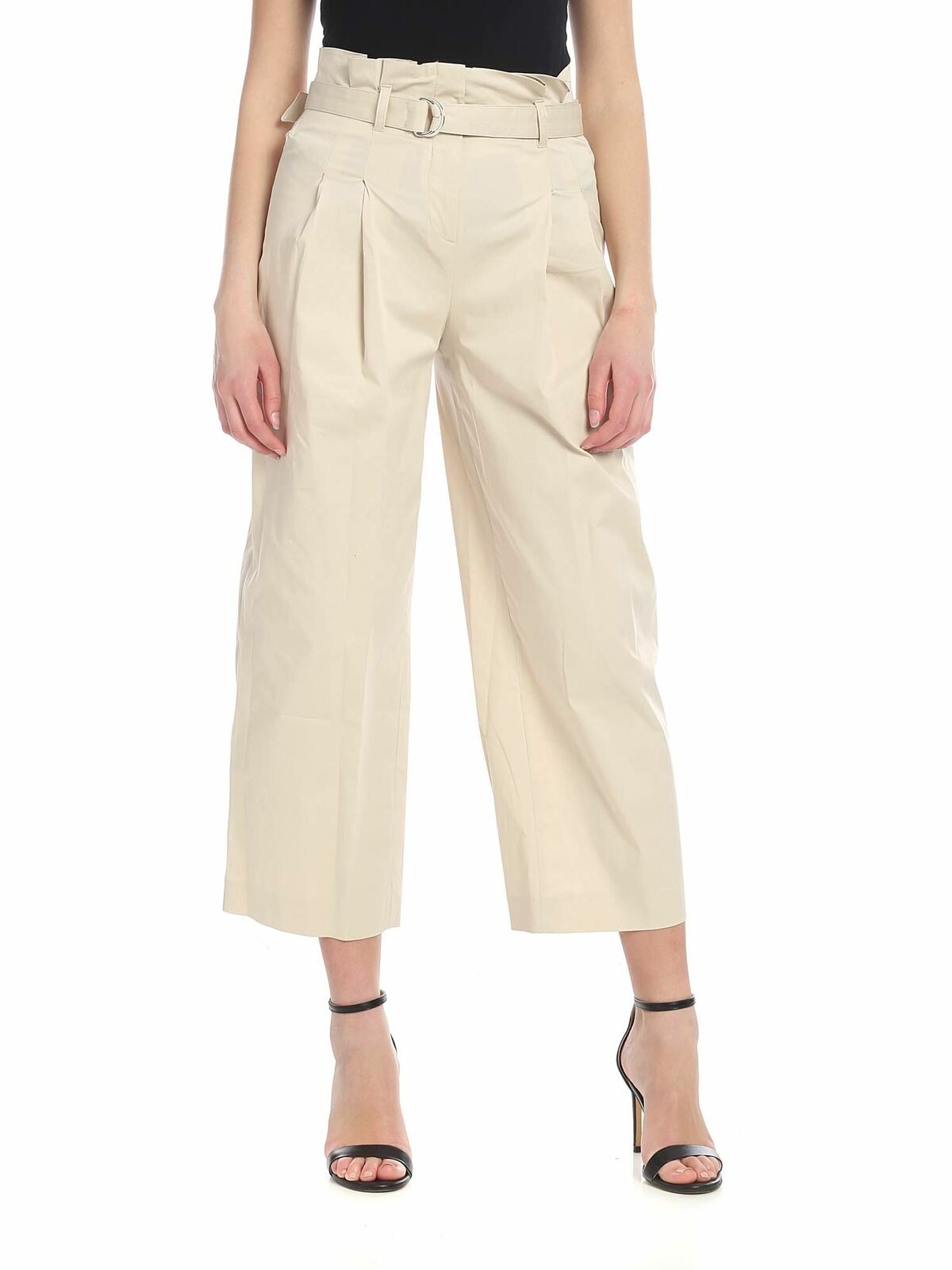 Beige high rise trousers 91KW1003191 (KARL LAGERFELD / パンツ ) | KARL LAGERFELD (カール・ラガーフェルド)