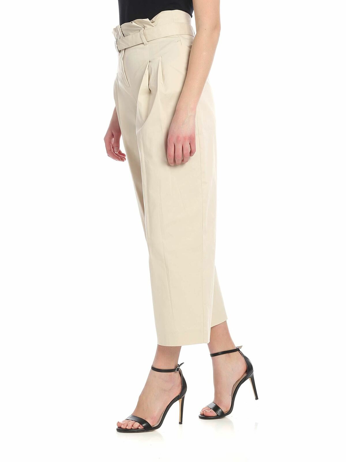 Beige high rise trousers 91KW1003191 (KARL LAGERFELD / パンツ ) | KARL LAGERFELD (カール・ラガーフェルド)(1)