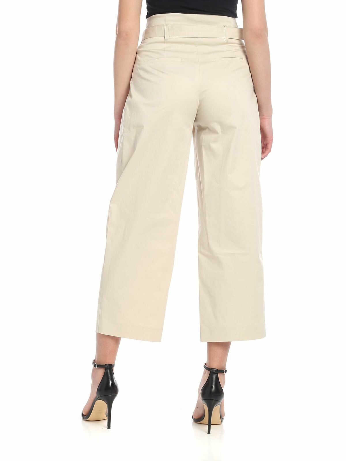 Beige high rise trousers 91KW1003191 (KARL LAGERFELD / パンツ ) | KARL LAGERFELD (カール・ラガーフェルド)(2)