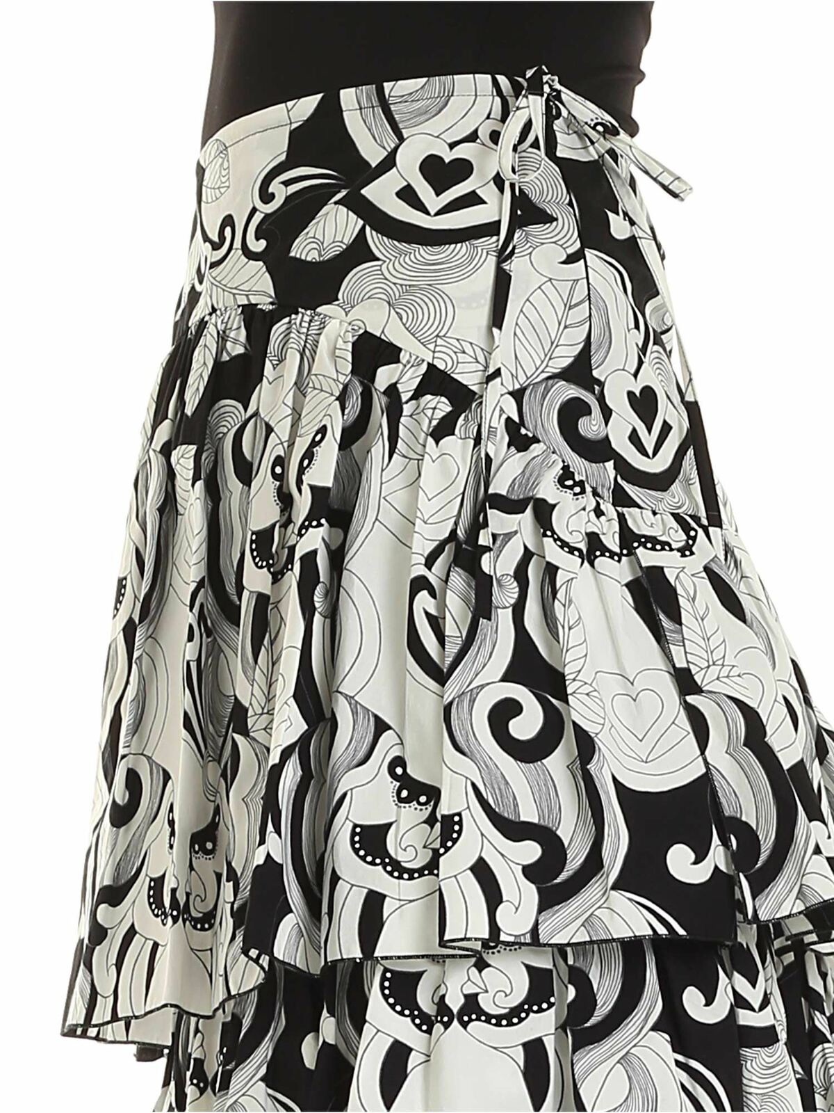 Ruffles skirt in black and white CHS20SJU10034905 (See By Chloé / スカート ) | See By Chloé (シーバイクロエ)(3)