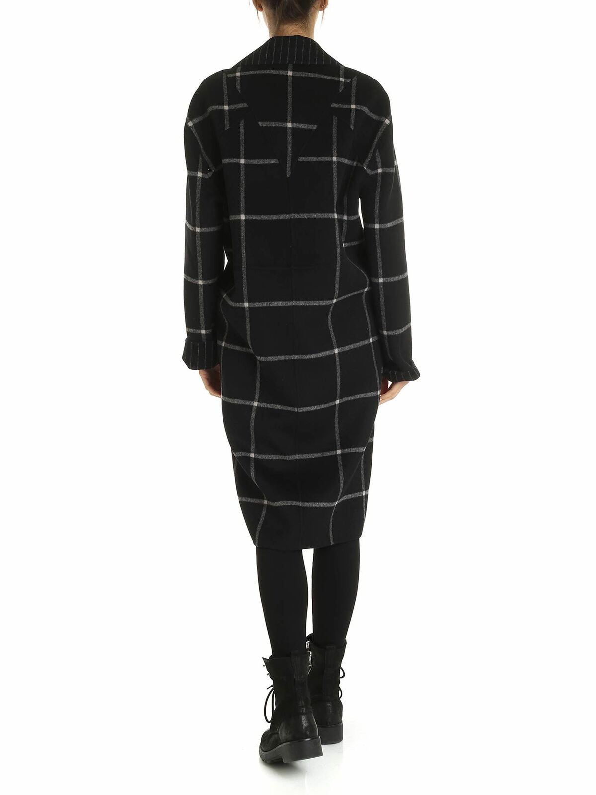 Double face coat in black and gray 96KW1500996 (KARL LAGERFELD / コート ) | KARL LAGERFELD (カール・ラガーフェルド)(2)