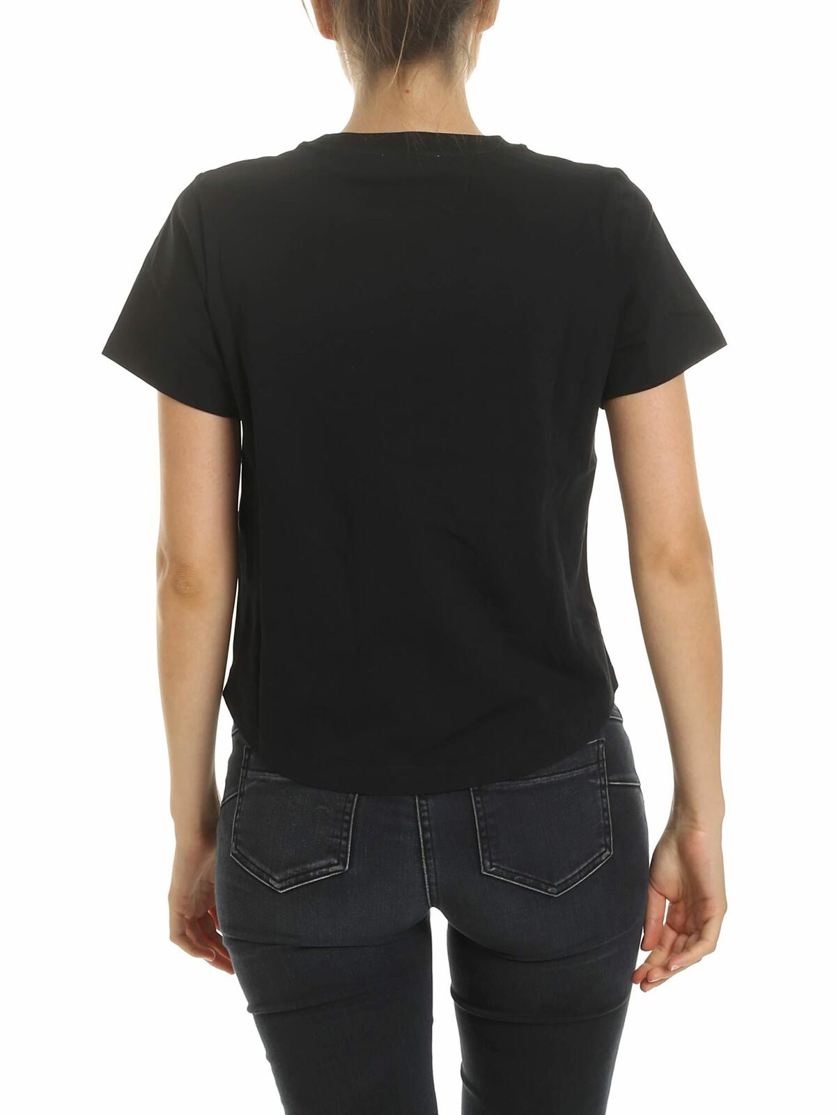 Black T-shirt with front embroidery CHS19AJH22112001 (See By Chloé / Tシャツ・カットソー ) | See By Chloé (シーバイクロエ)(2)