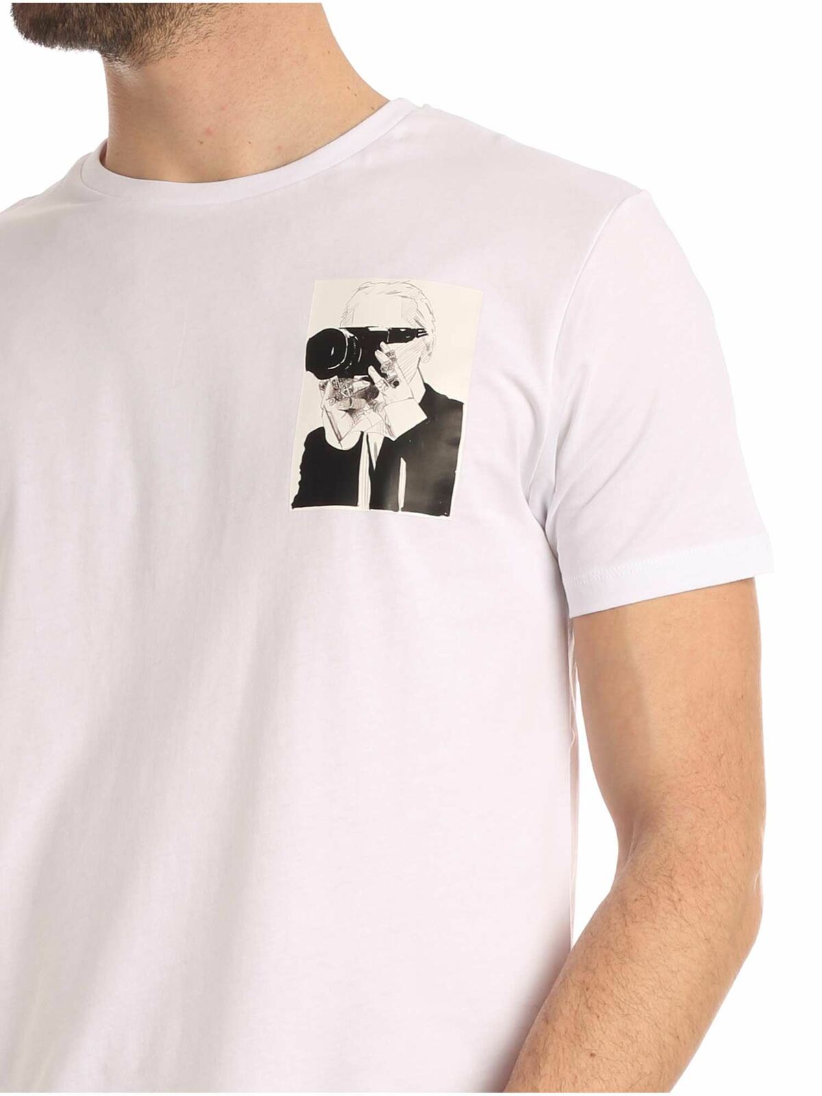 Karl Legend T-shirt in white 75509050122410 (KARL LAGERFELD / Tシャツ・カットソー ) | KARL LAGERFELD (カール・ラガーフェルド)(3)