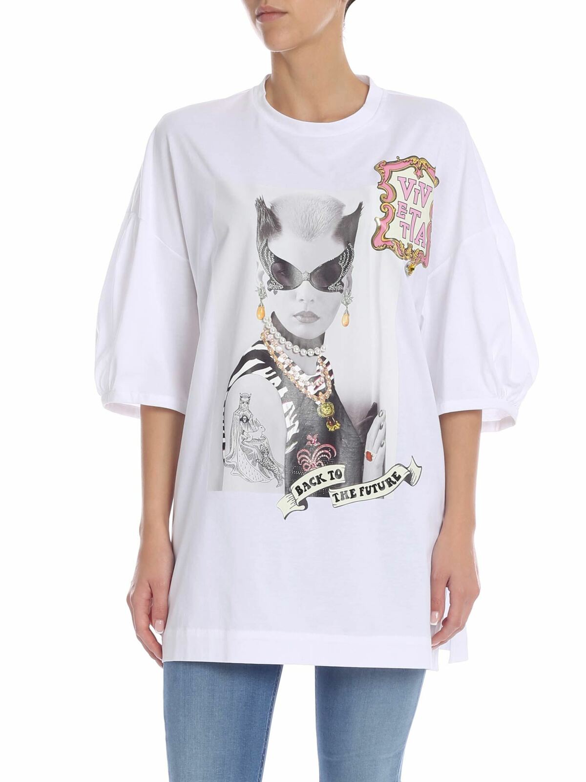 Back To The Future T-shirt in white 19IV2M0F05241521101 (VIVETTA / Tシャツ・カットソー ) | VIVETTA (ヴィヴェッタ)