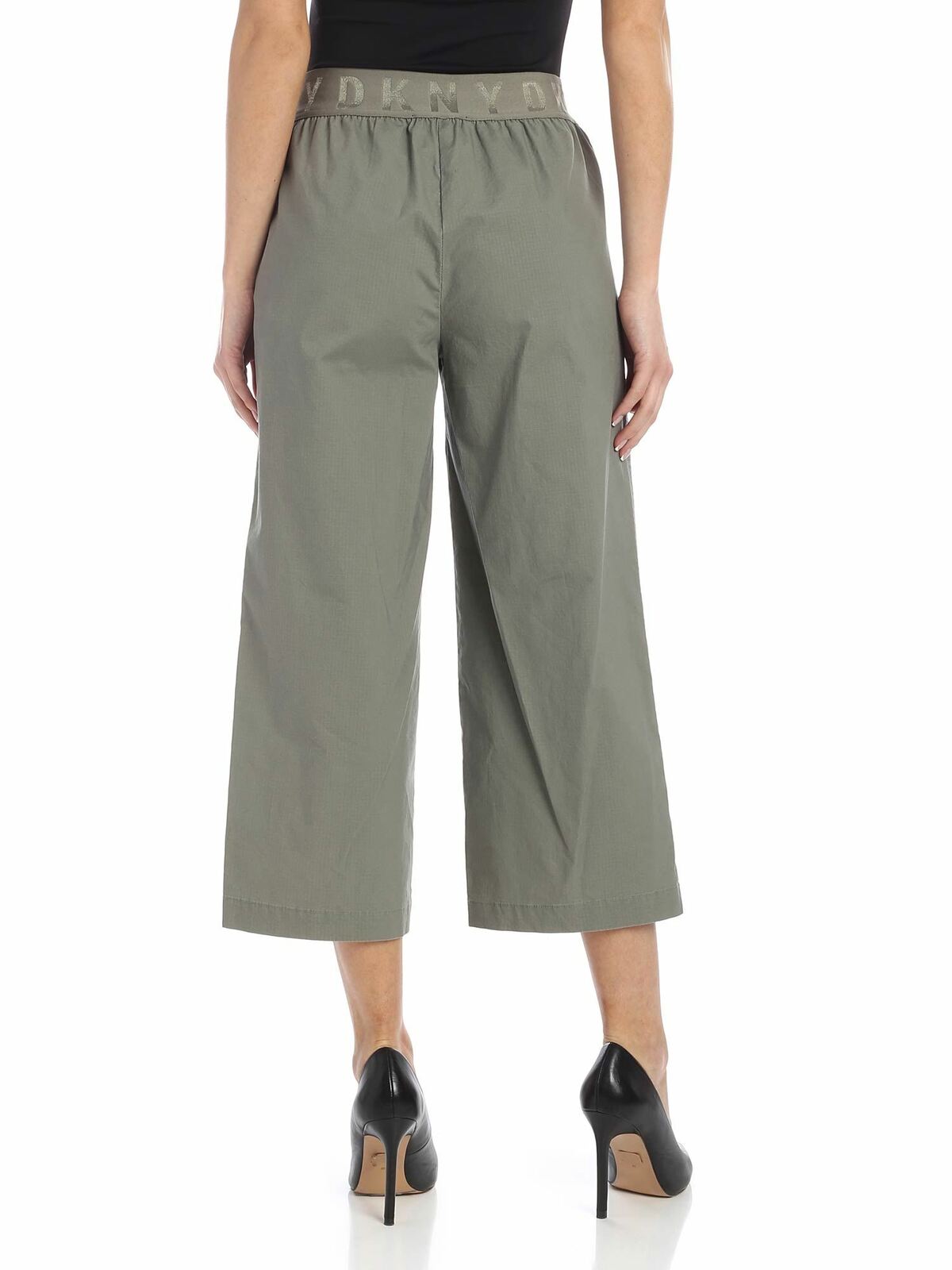 Branded elastic pants in sage green P9JK0DQOSAG (DKNY / パンツ ) | DKNY (ディーケーエヌワイ)(2)