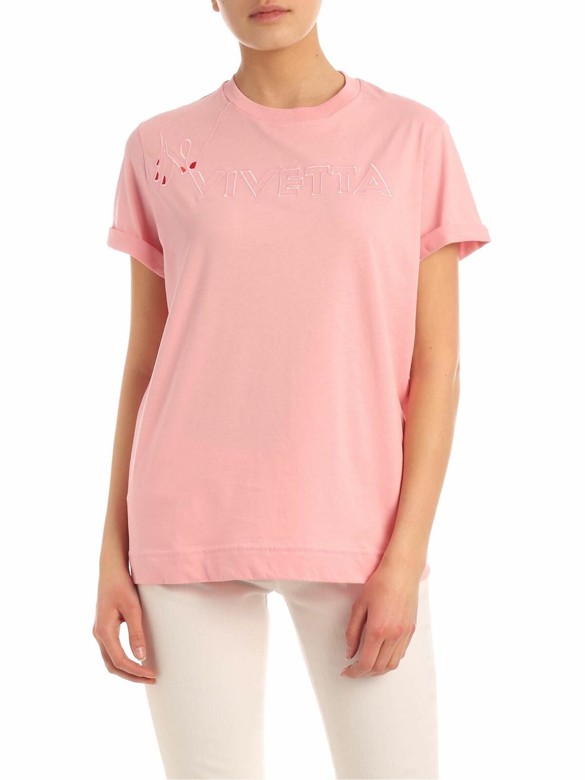 Vivietta Hand T-shirt in pink 20EV2M0F07163314421 (VIVETTA / Tシャツ・カットソー ) | VIVETTA (ヴィヴェッタ)