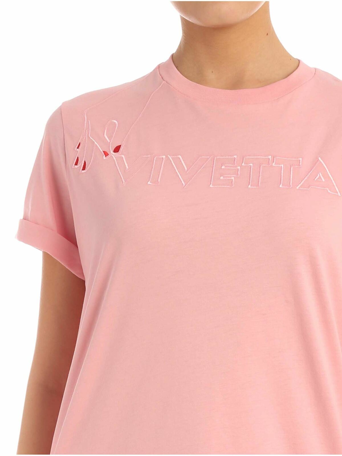 Vivietta Hand T-shirt in pink 20EV2M0F07163314421 (VIVETTA / Tシャツ・カットソー ) | VIVETTA (ヴィヴェッタ)(3)